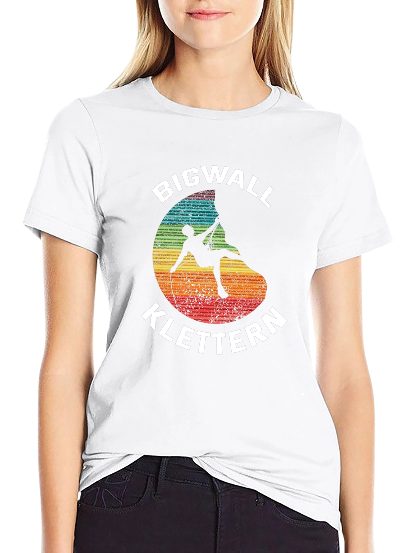 Bigwall Klettern Climber Graphic Black T-Shirt