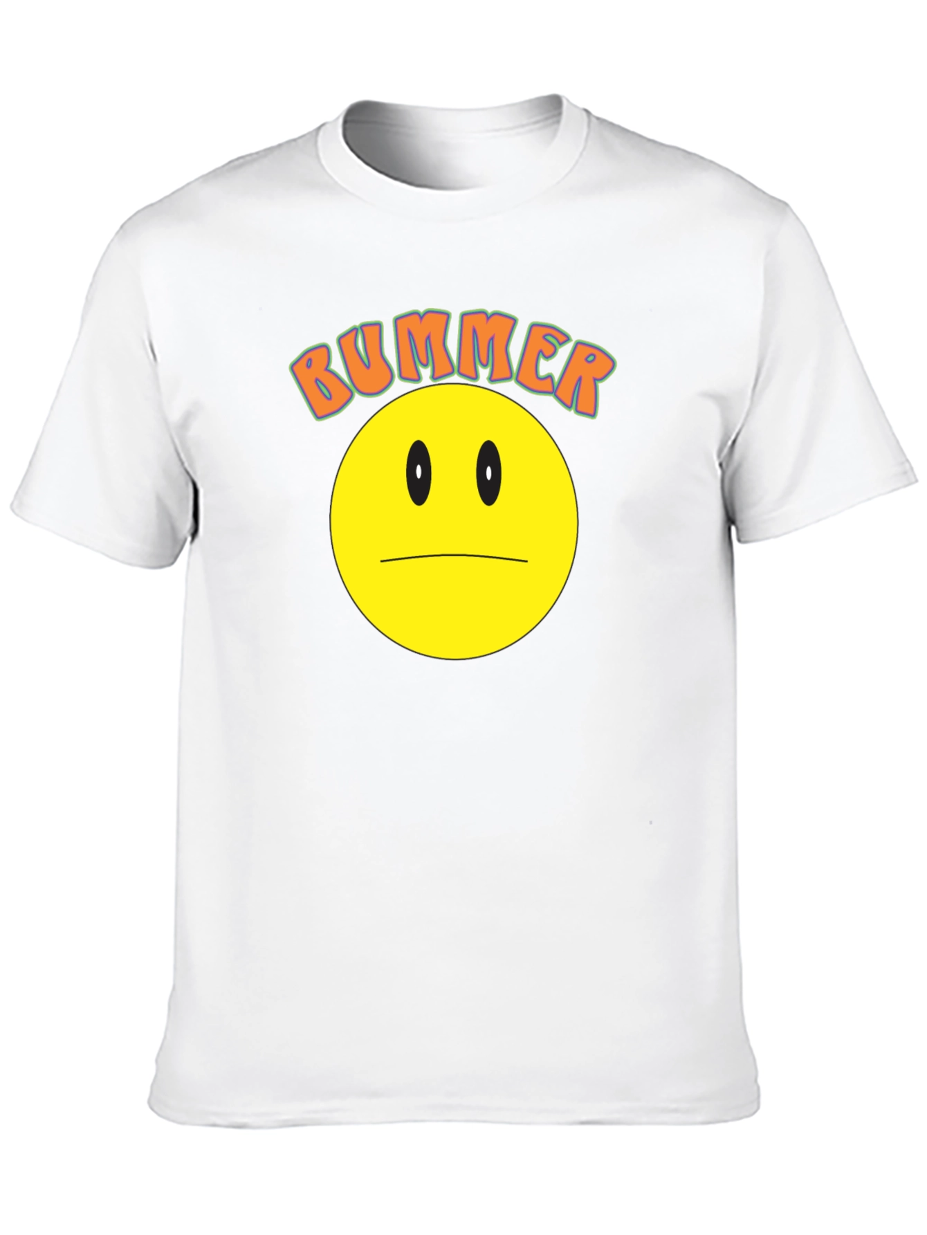 Bummer Smiley Face Graphic Tee - Black