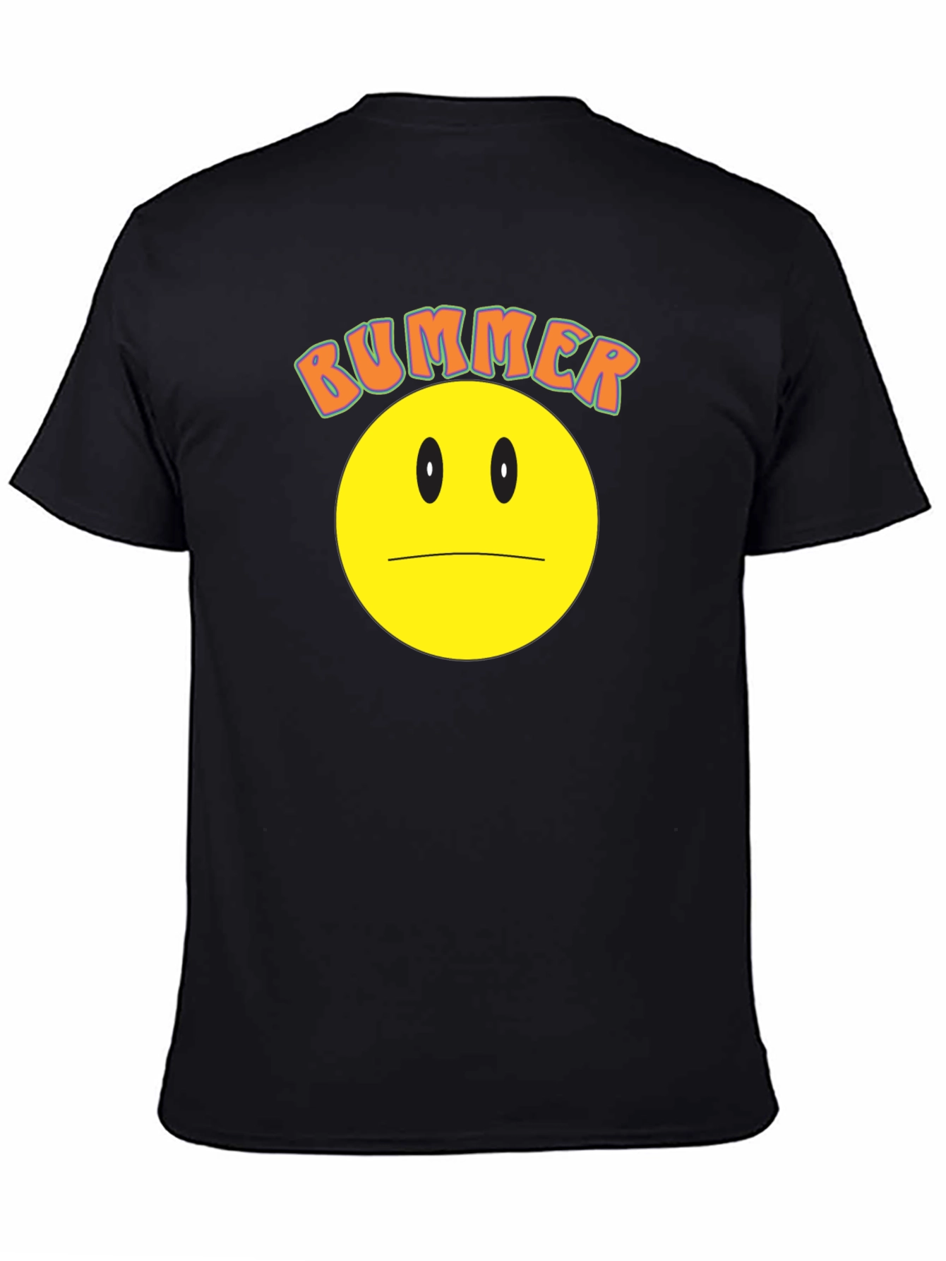 Bummer Smiley Face Graphic Tee - Black