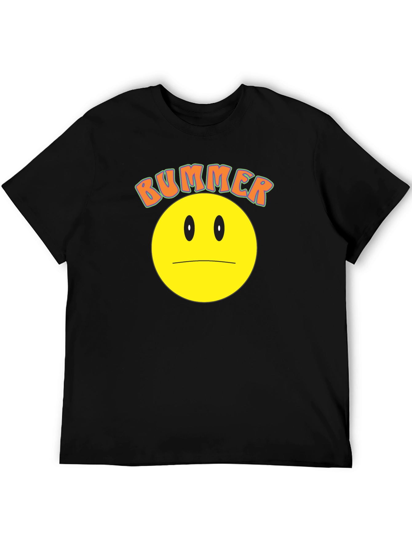 Bummer Smiley Face Graphic Tee - Black