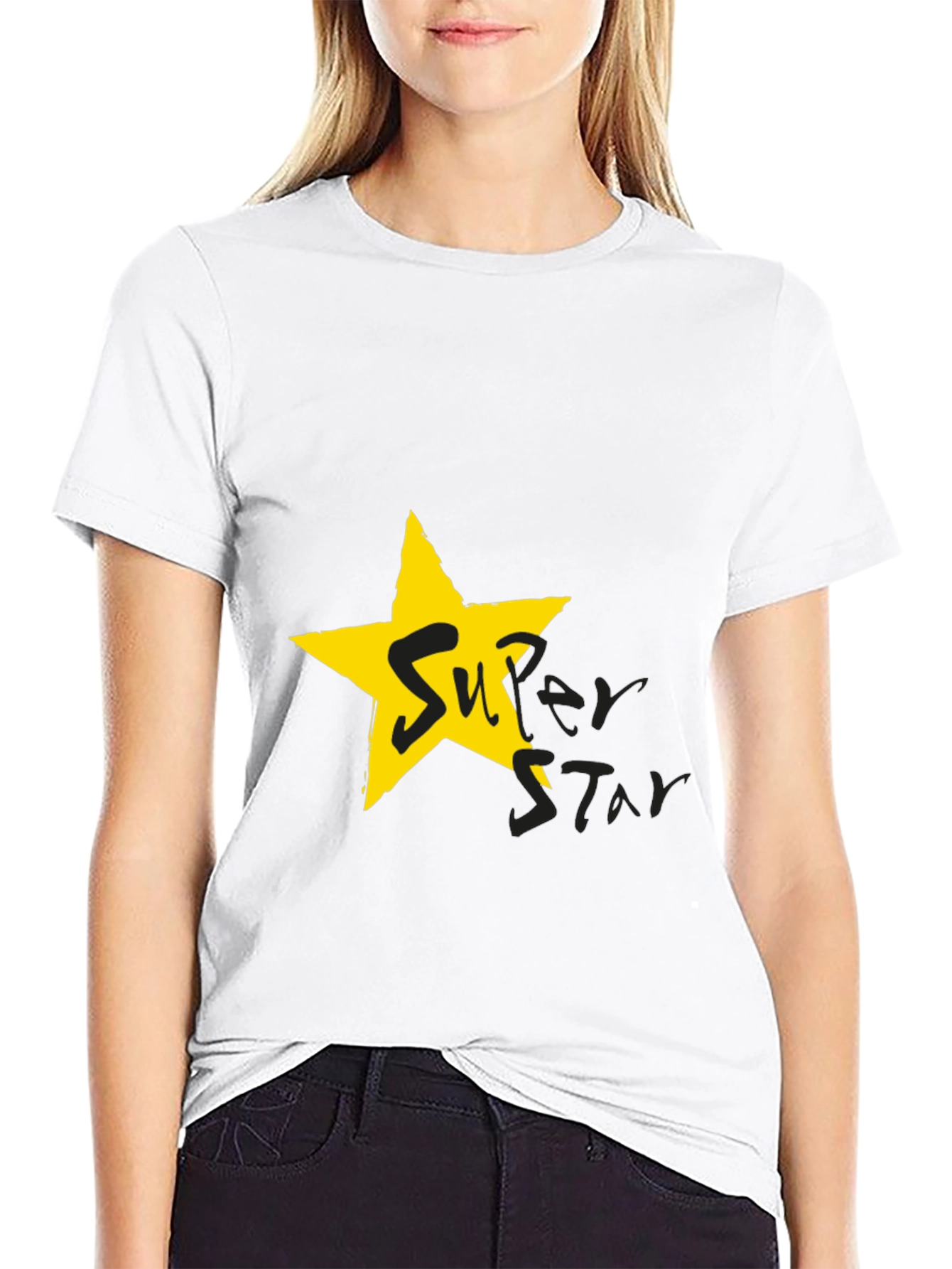 Superstar Graphic Tee - Black Cotton Blend