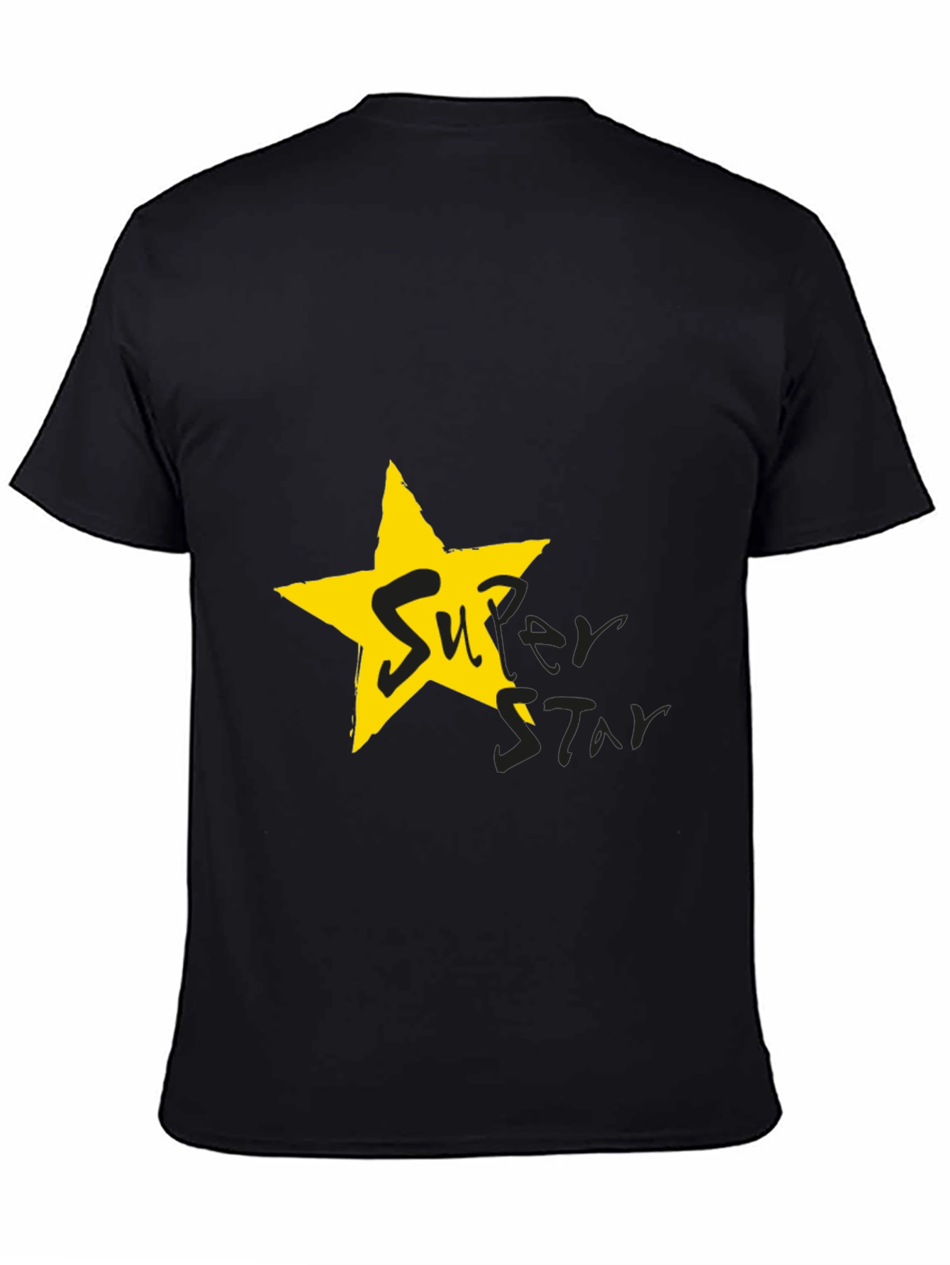 Superstar Graphic Tee - Black Cotton Blend