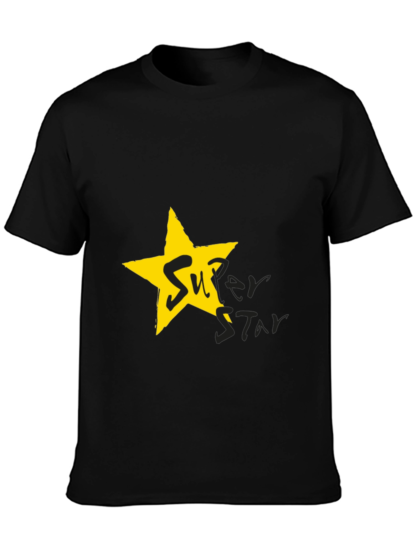 Superstar Graphic Tee - Black Cotton Blend