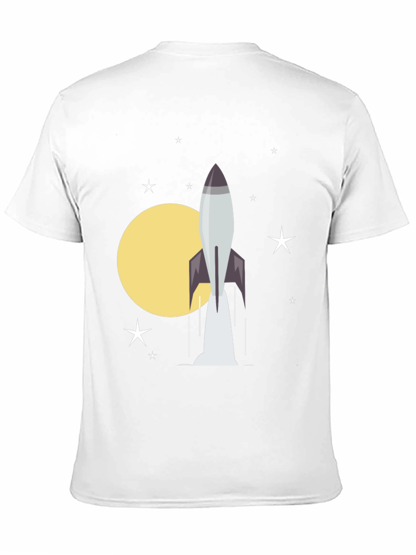 Rocket Launch Graphic Tee - Black Cotton T-Shirt