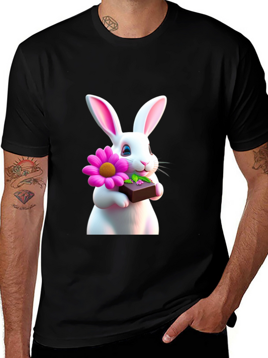 Bunny Flower & Chocolate T-Shirt - Easter Gift