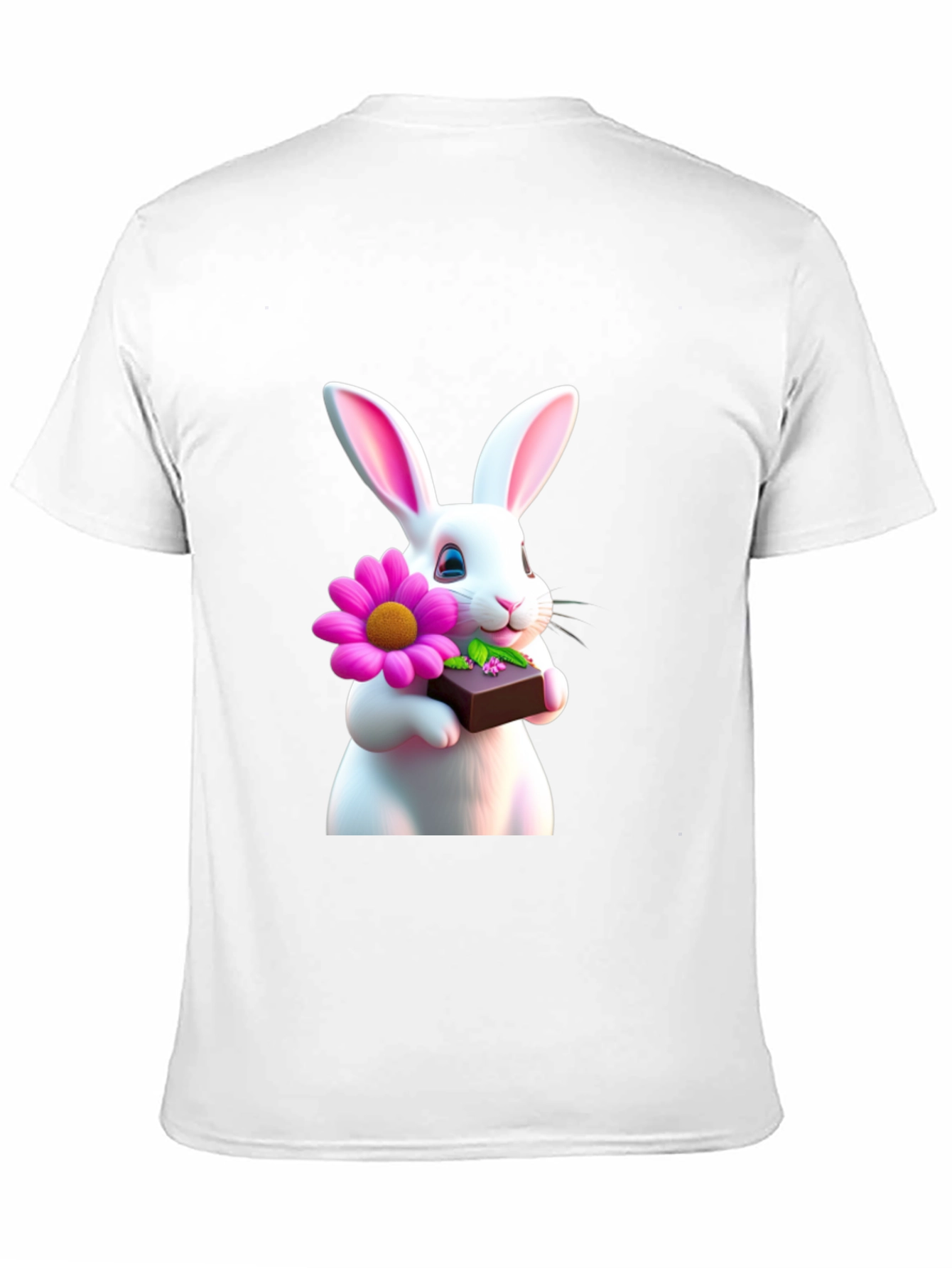 Bunny Flower & Chocolate T-Shirt - Easter Gift