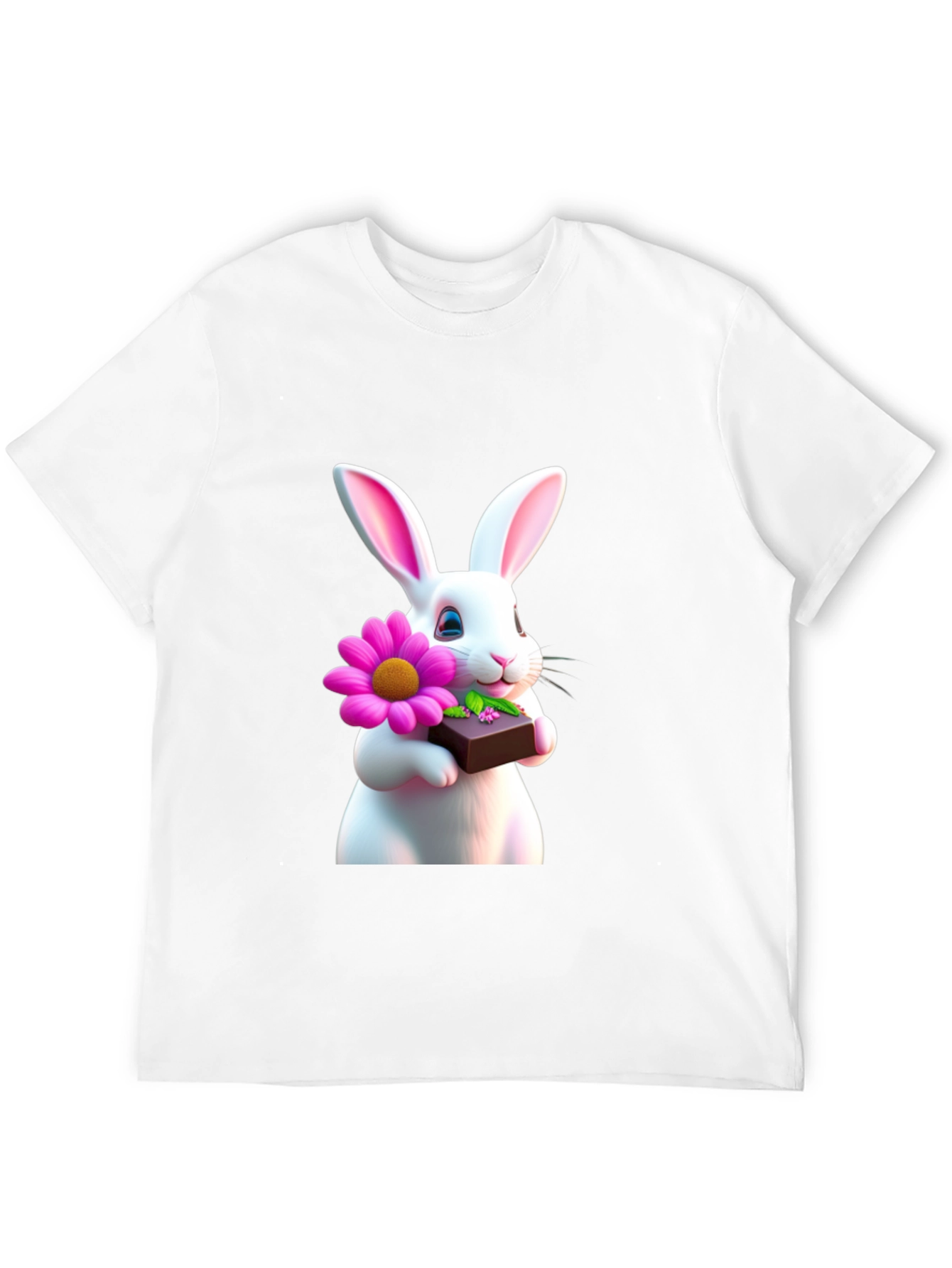 Bunny Flower & Chocolate T-Shirt - Easter Gift
