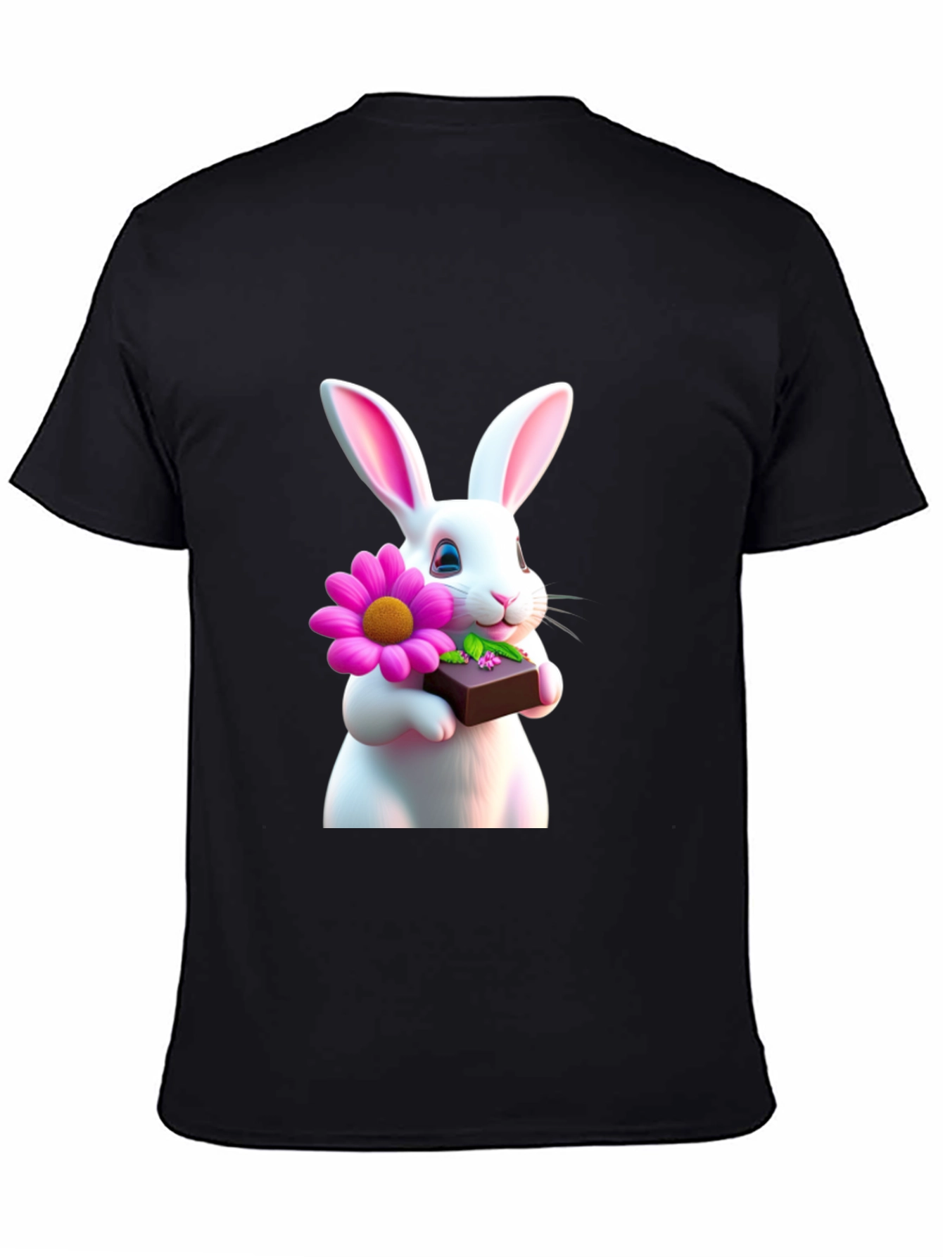 Bunny Flower & Chocolate T-Shirt - Easter Gift