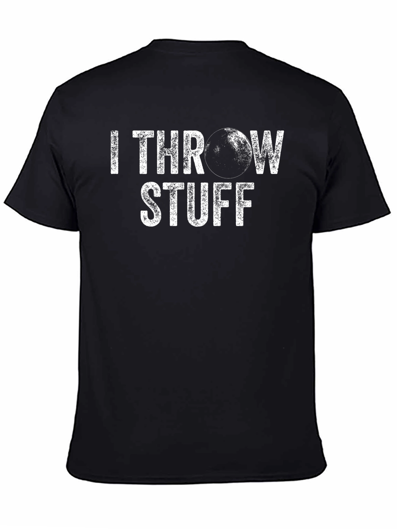 I Throw Stuff Black T-Shirt