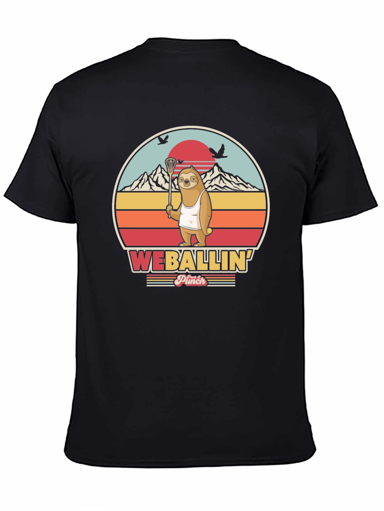 Funny Sloth Lacrosse T-Shirt