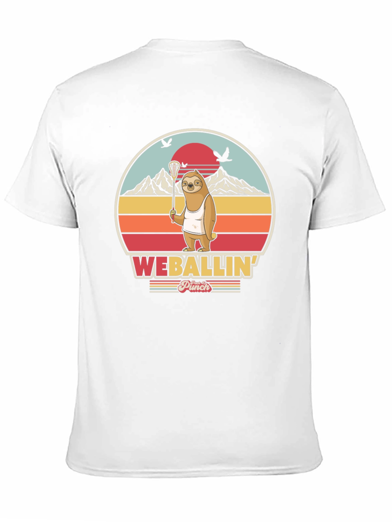 Funny Sloth Lacrosse T-Shirt