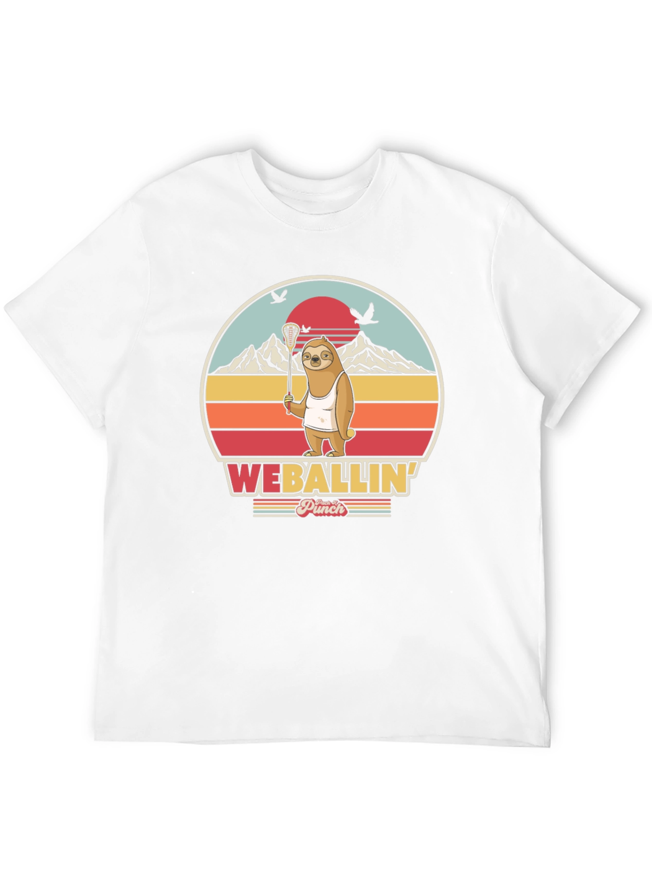 Funny Sloth Lacrosse T-Shirt