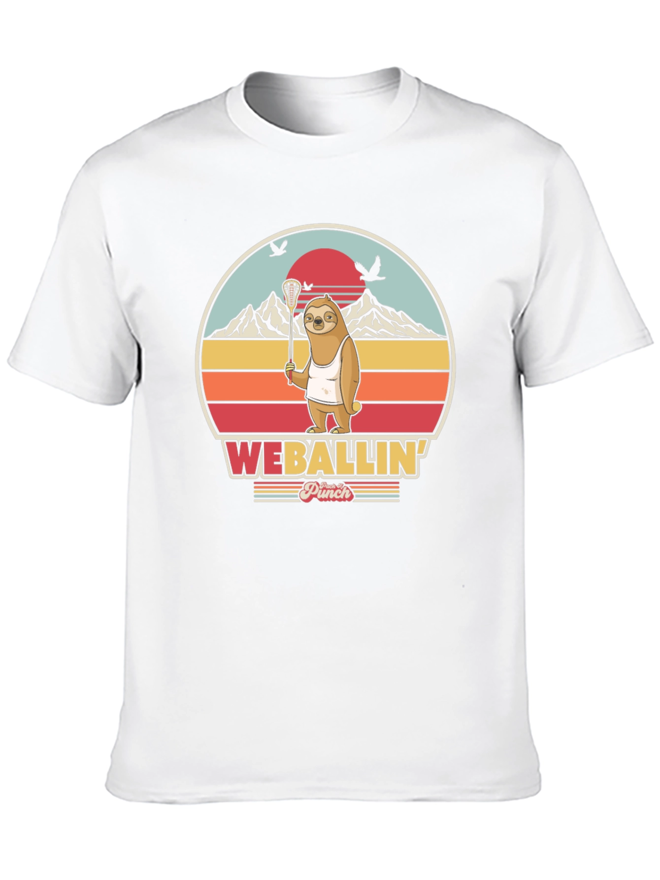 Funny Sloth Lacrosse T-Shirt
