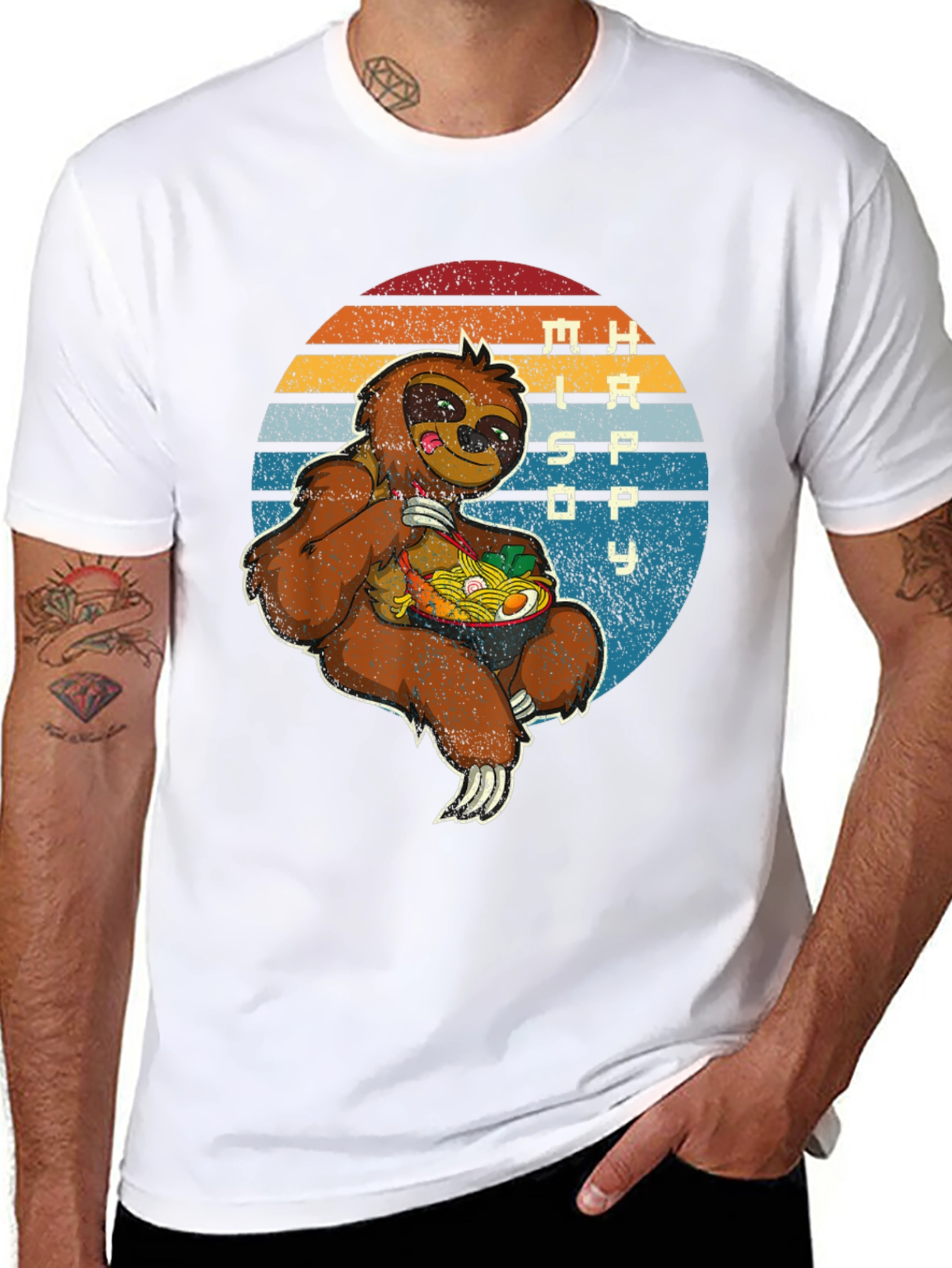 Sloth Ramen Graphic Tee - Chill & Hungry