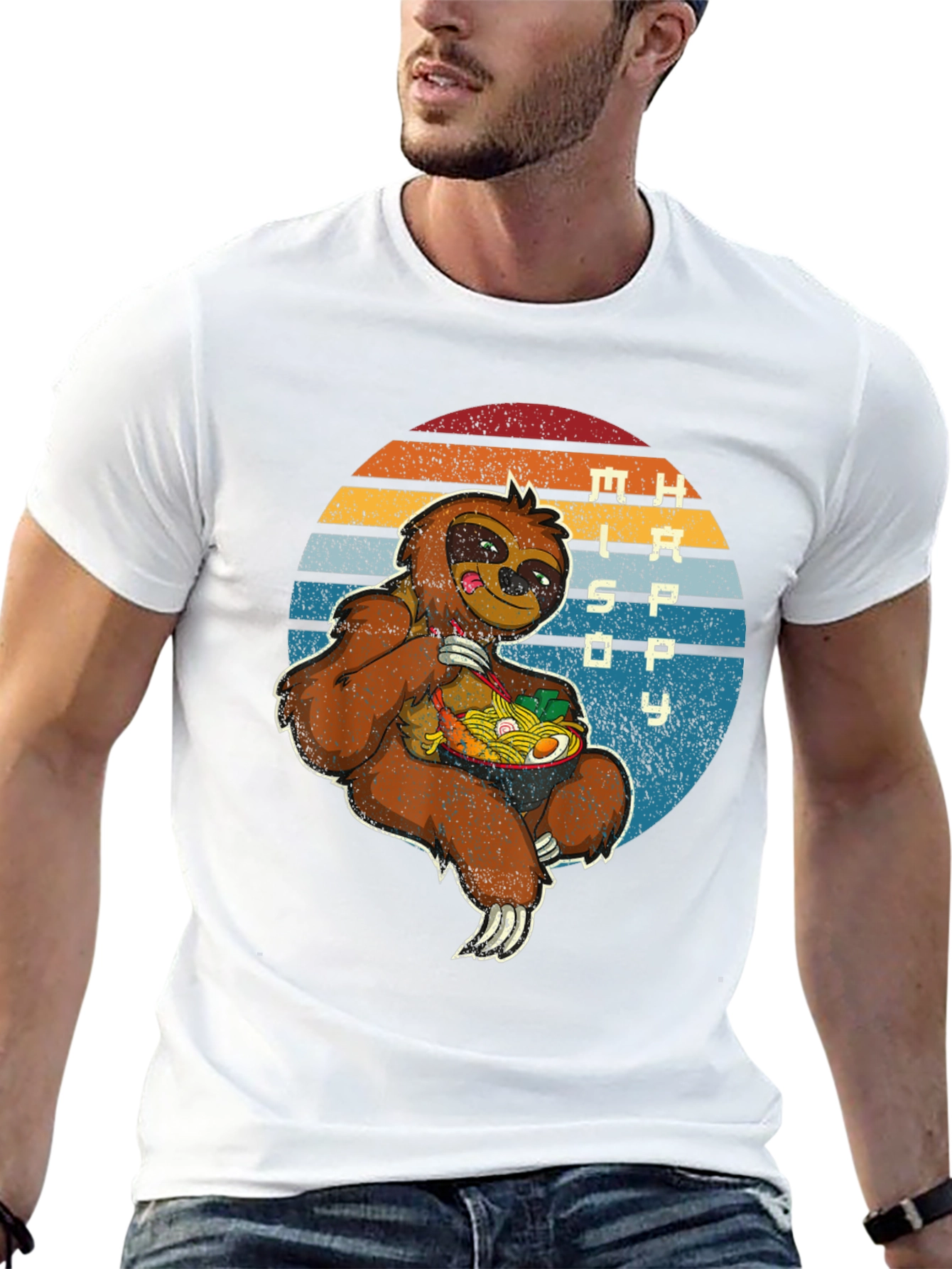 Sloth Ramen Graphic Tee - Chill & Hungry