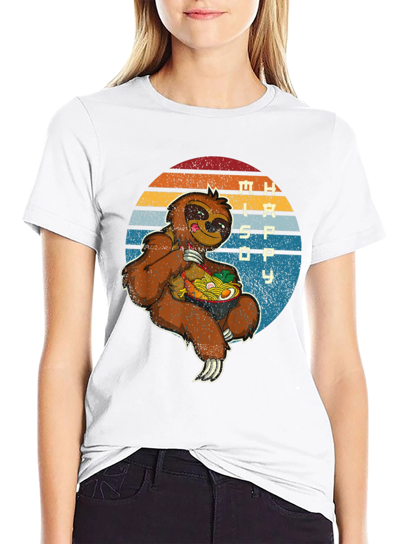 Sloth Ramen Graphic Tee - Chill & Hungry