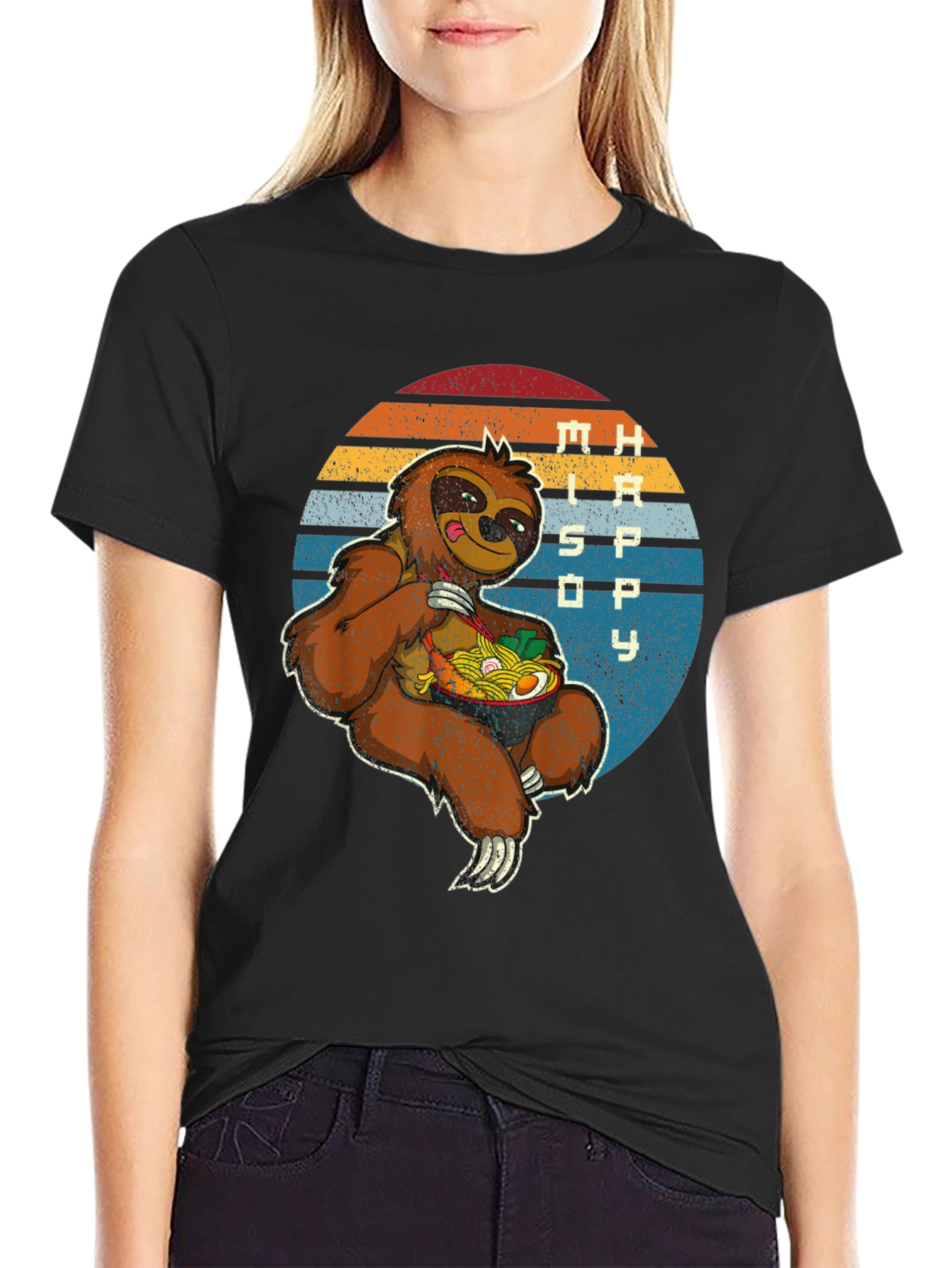 Sloth Ramen Graphic Tee - Chill & Hungry