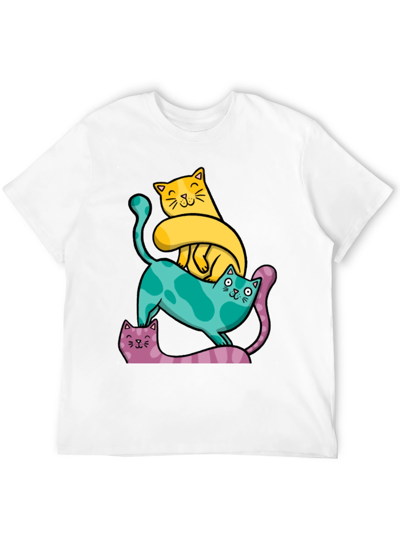 Cute Cats T-Shirt - Whimsical Design