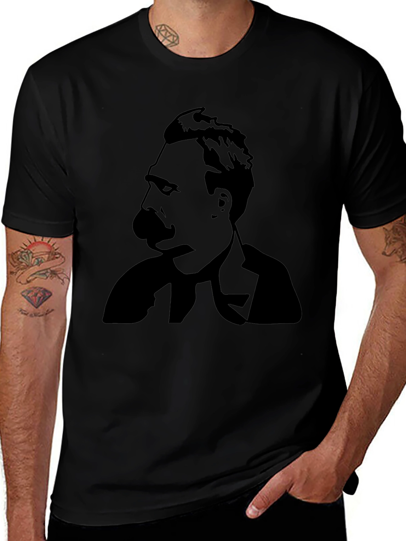 Nietzsche Silhouette Black T-Shirt