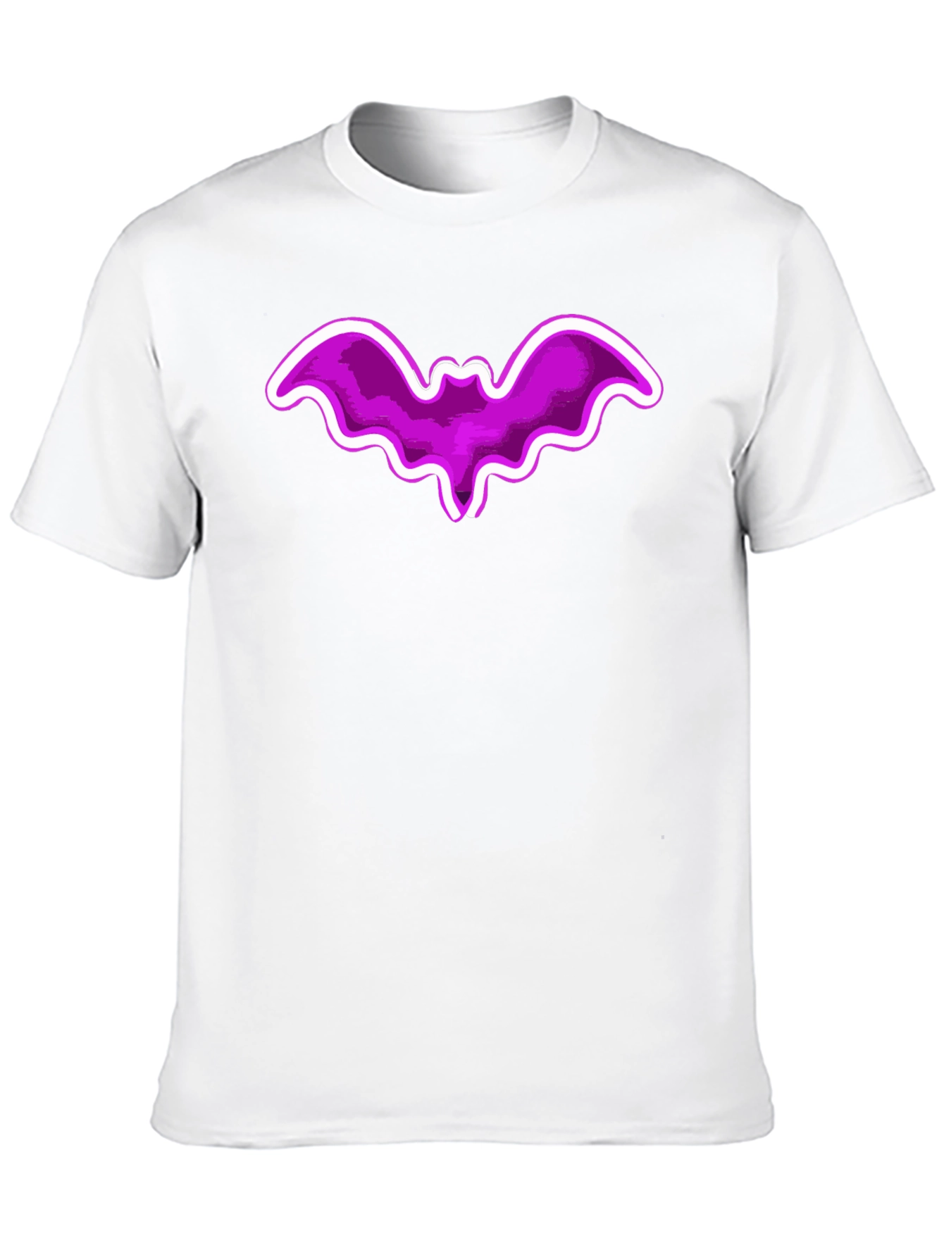 Purple Bat Graphic Tee - Fun Halloween Shirt