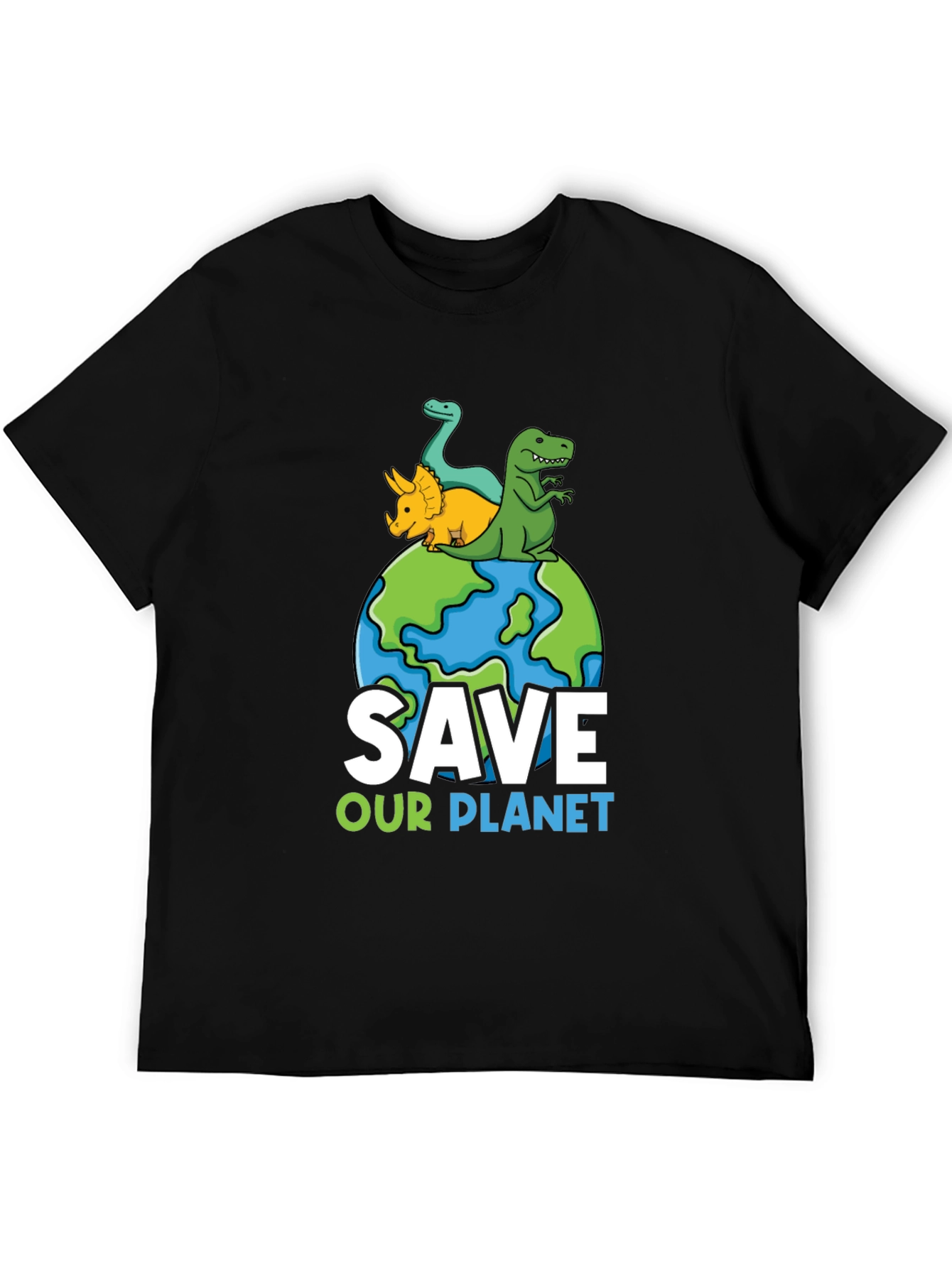 Save Our Planet Dinosaur Graphic T-Shirt