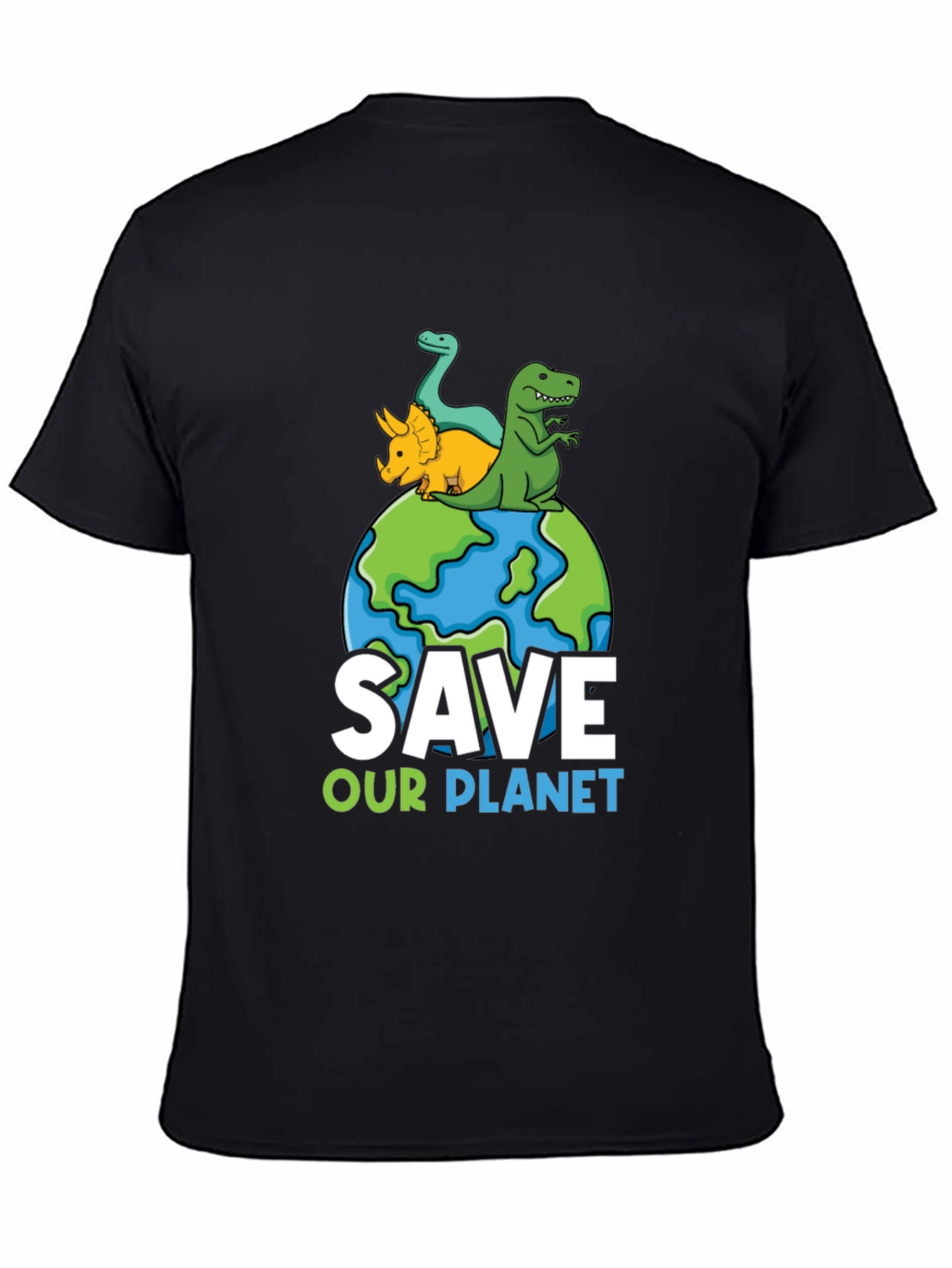 Save Our Planet Dinosaur Graphic T-Shirt