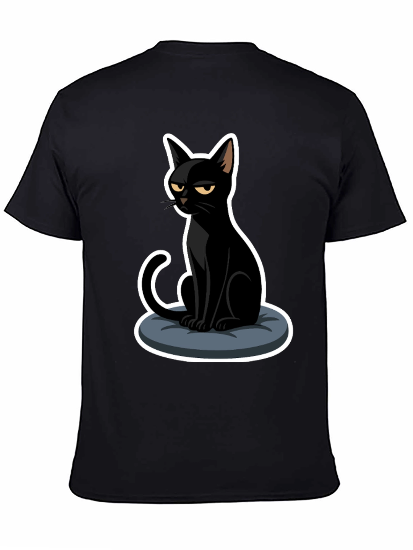 Grumpy Black Cat T-Shirt - Soft Cotton Tee