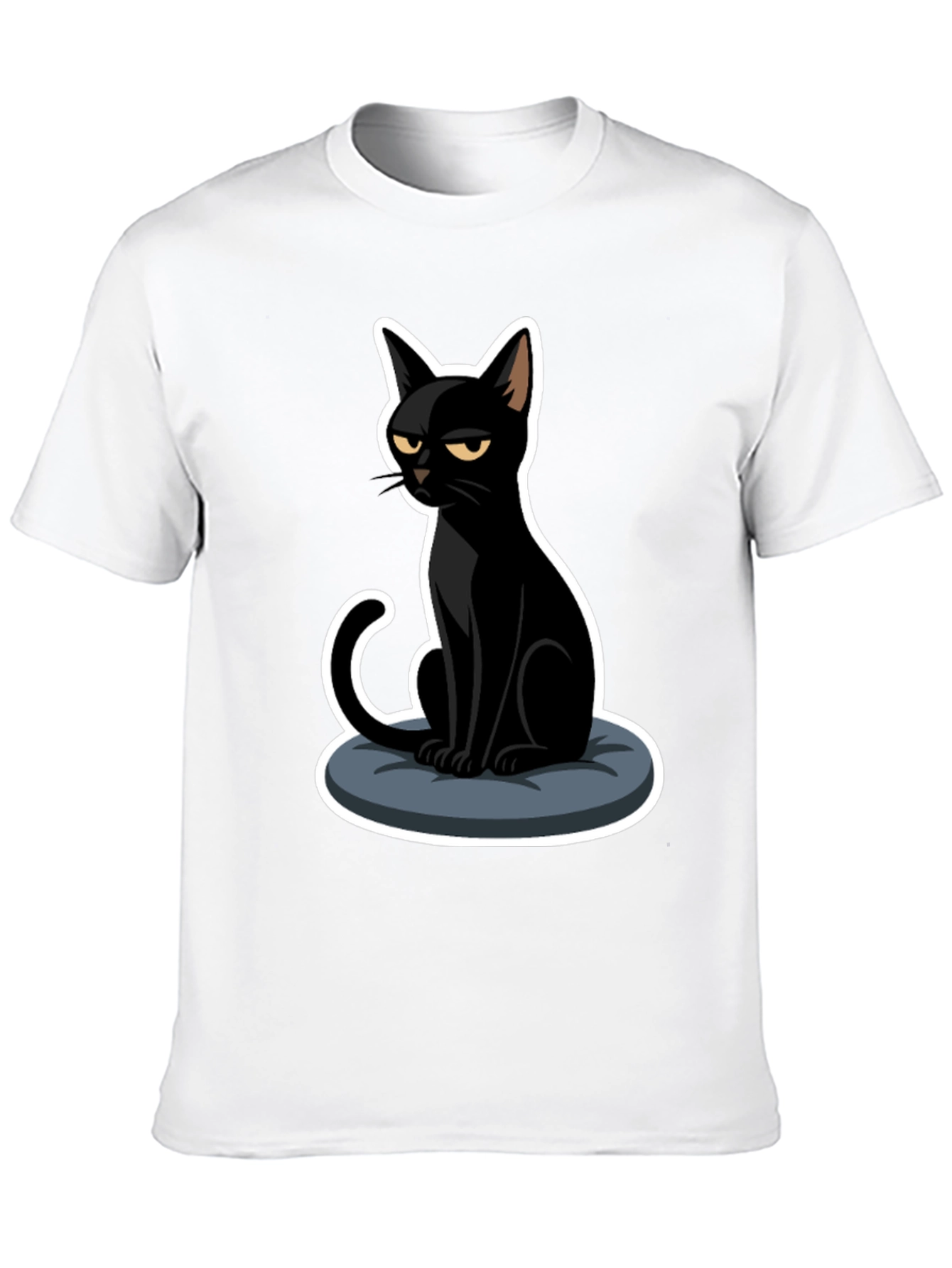 Grumpy Black Cat T-Shirt - Soft Cotton Tee