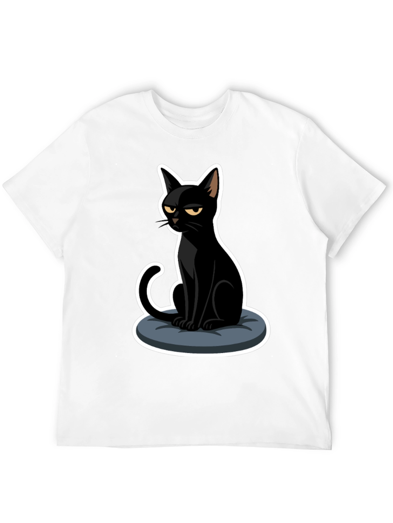 Grumpy Black Cat T-Shirt - Soft Cotton Tee