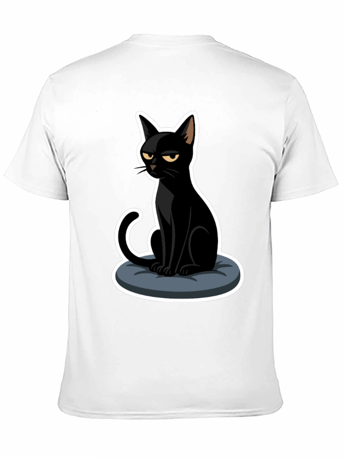 Grumpy Black Cat T-Shirt - Soft Cotton Tee