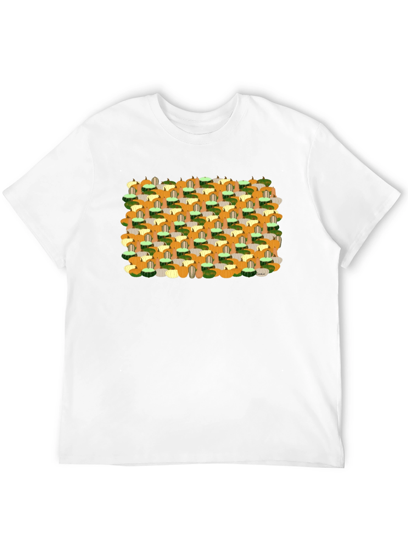 Fall Harvest Pumpkin Patch Pattern Tee