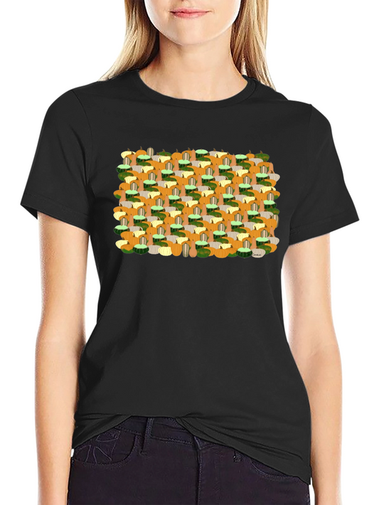 Fall Harvest Pumpkin Patch Pattern Tee