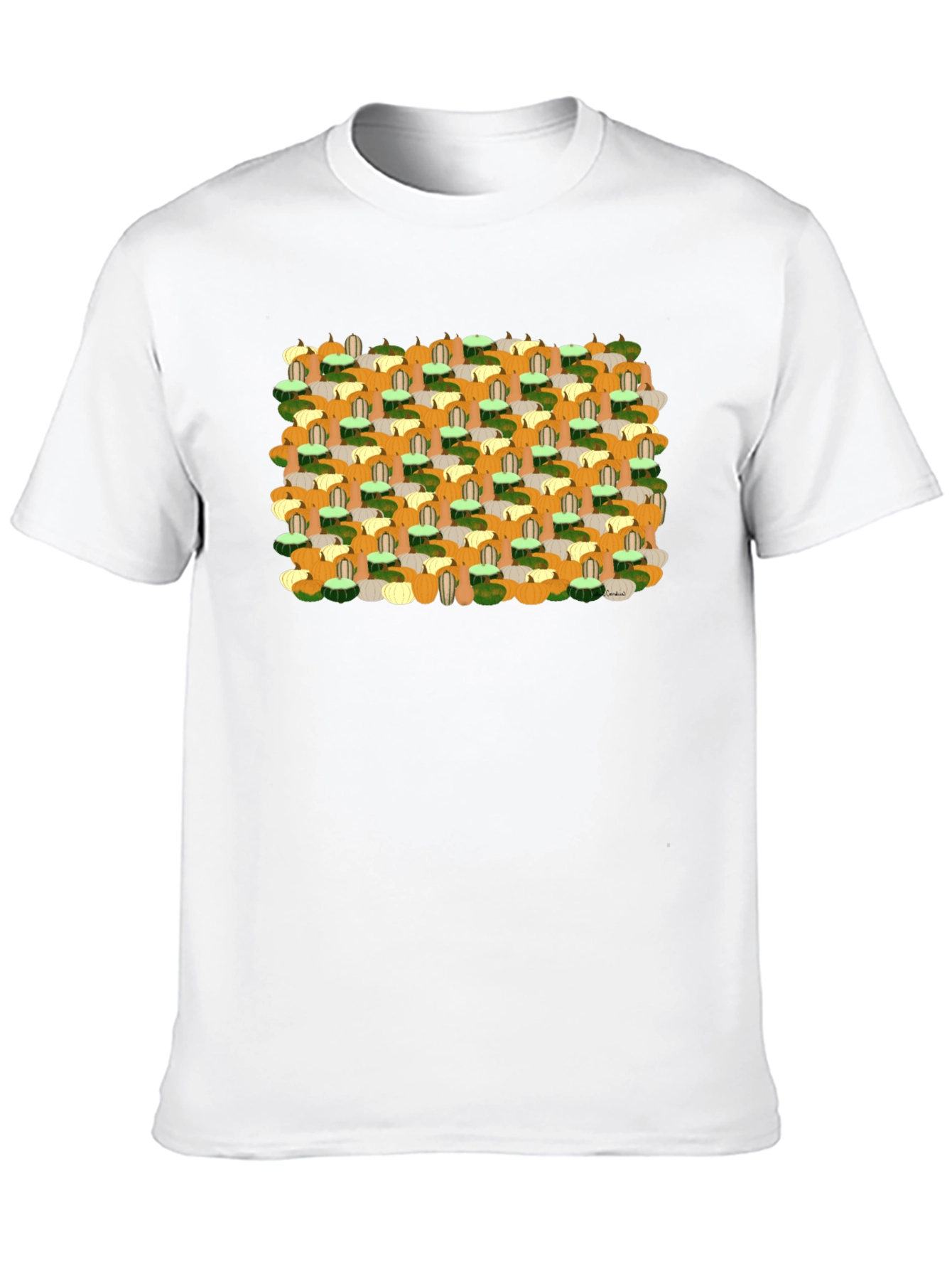 Fall Harvest Pumpkin Patch Pattern Tee