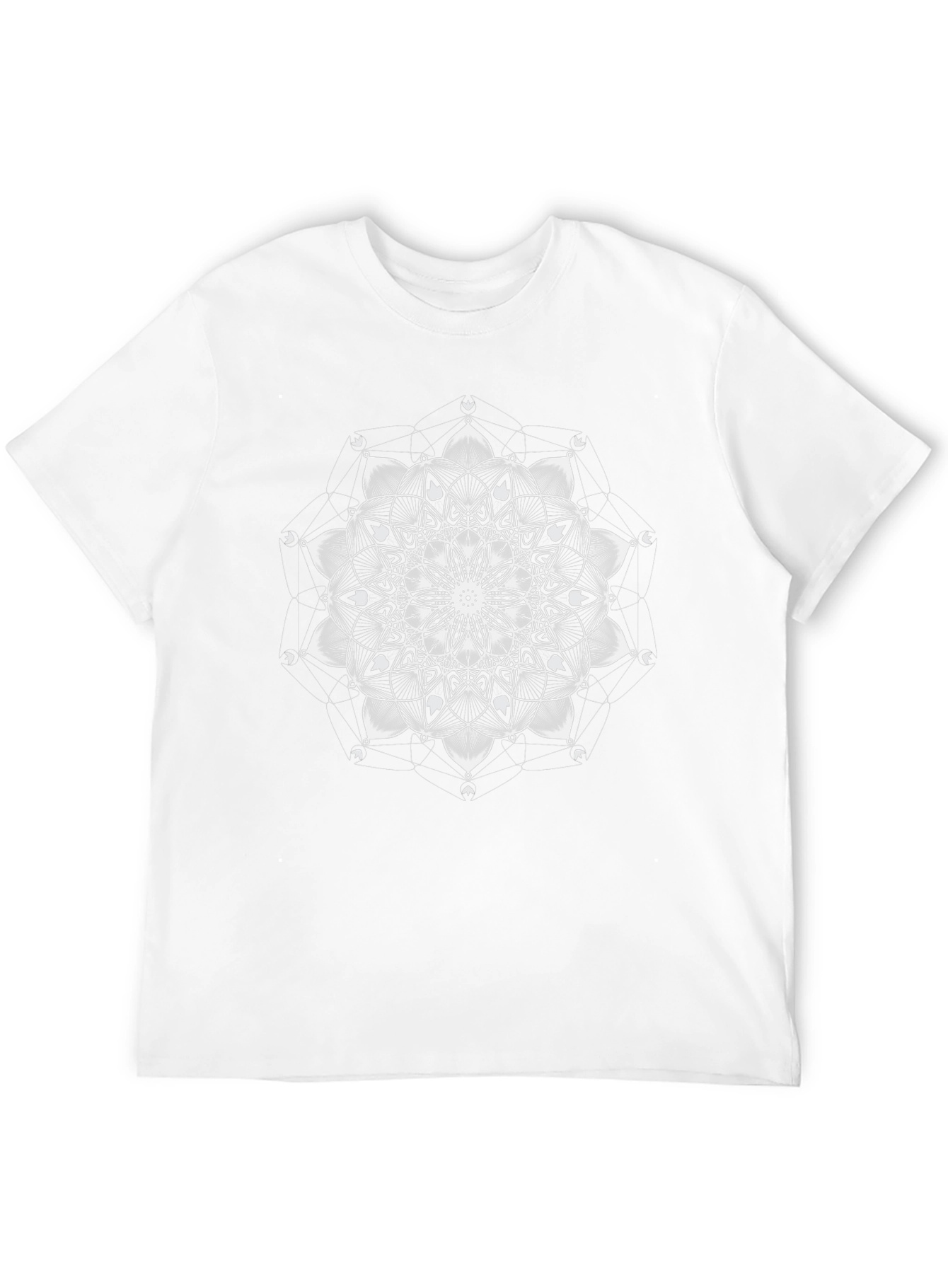 Geometric Mandala Graphic Tee - Black