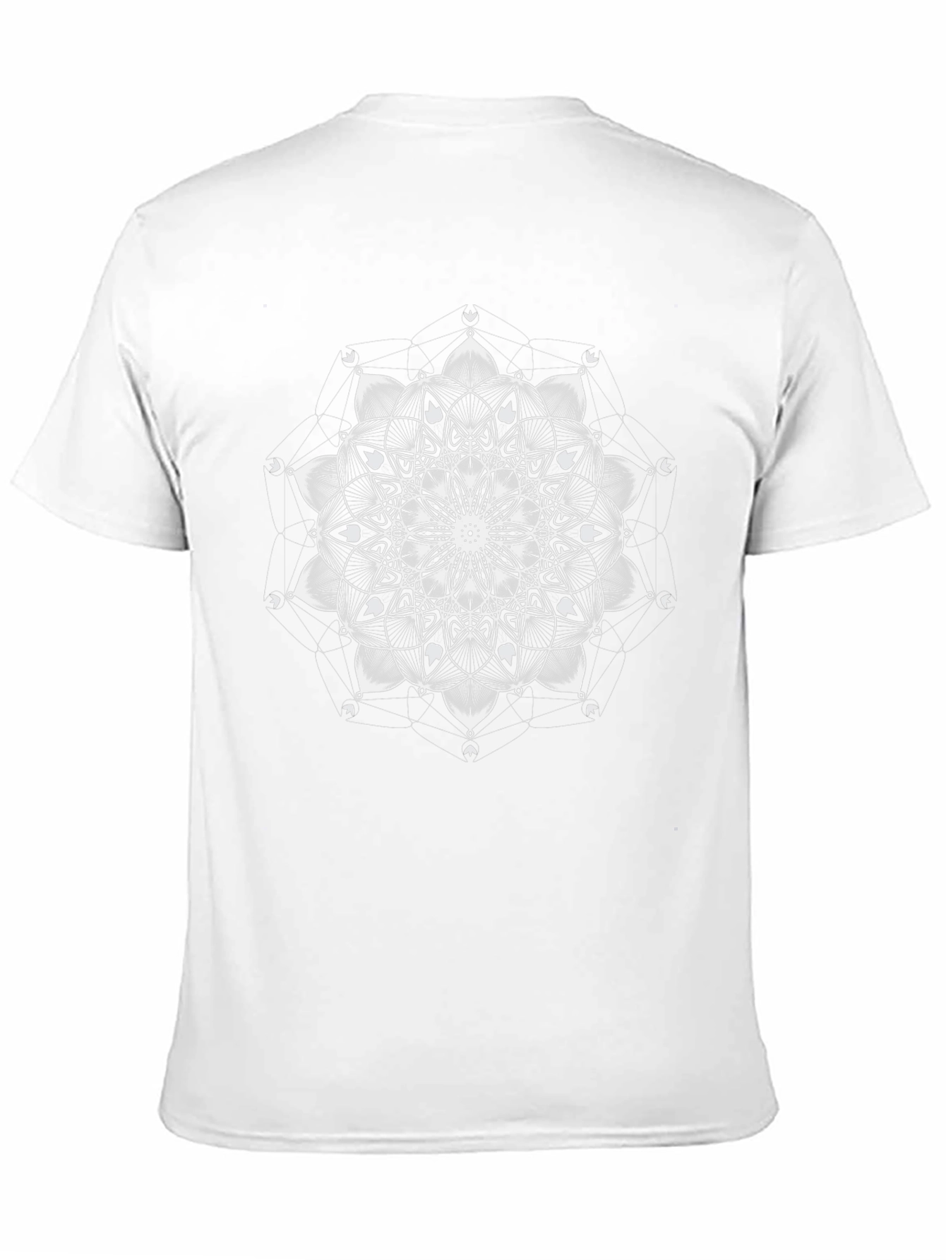 Geometric Mandala Graphic Tee - Black