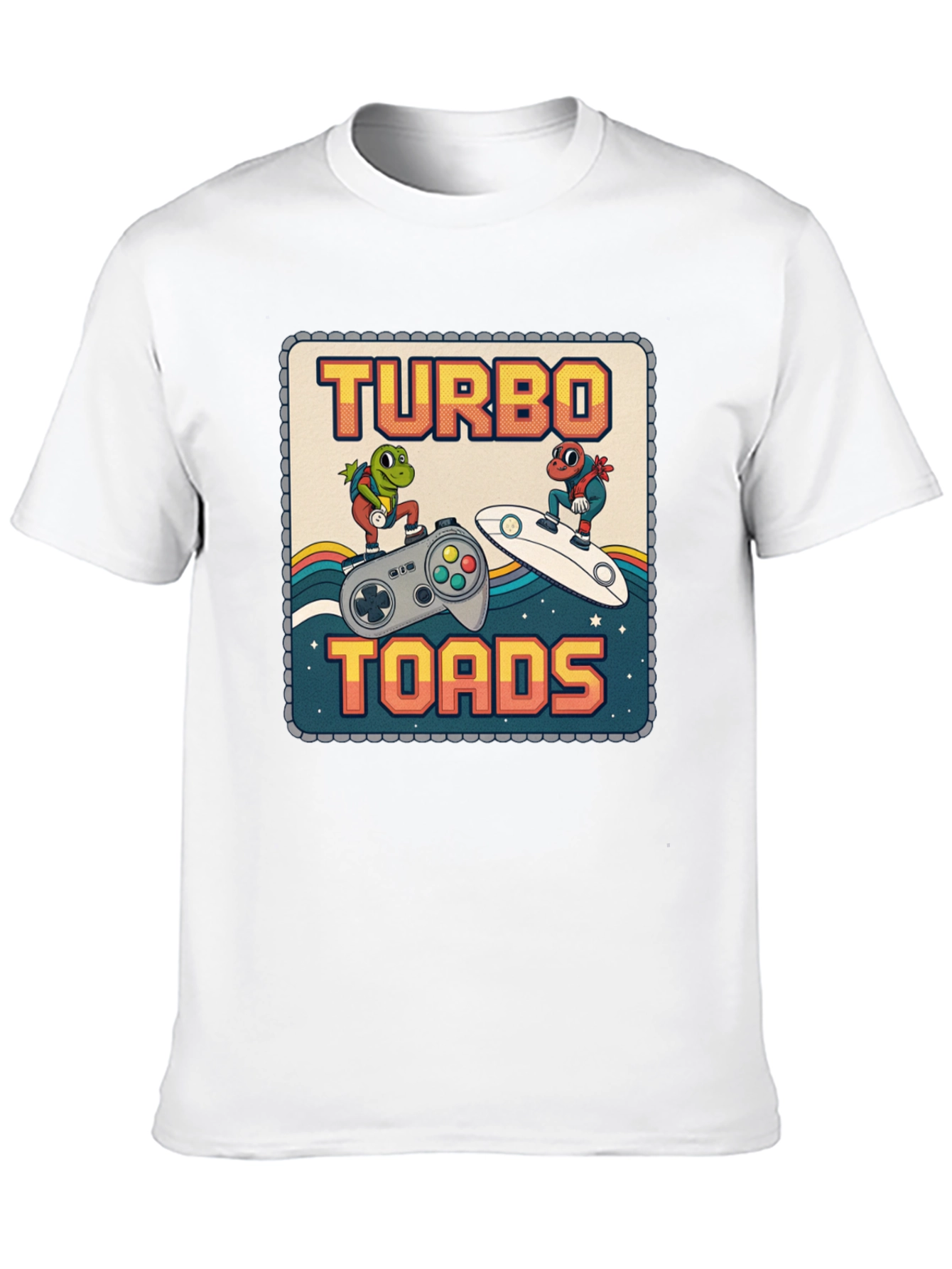Turbo Toads Retro Gaming Black T-Shirt