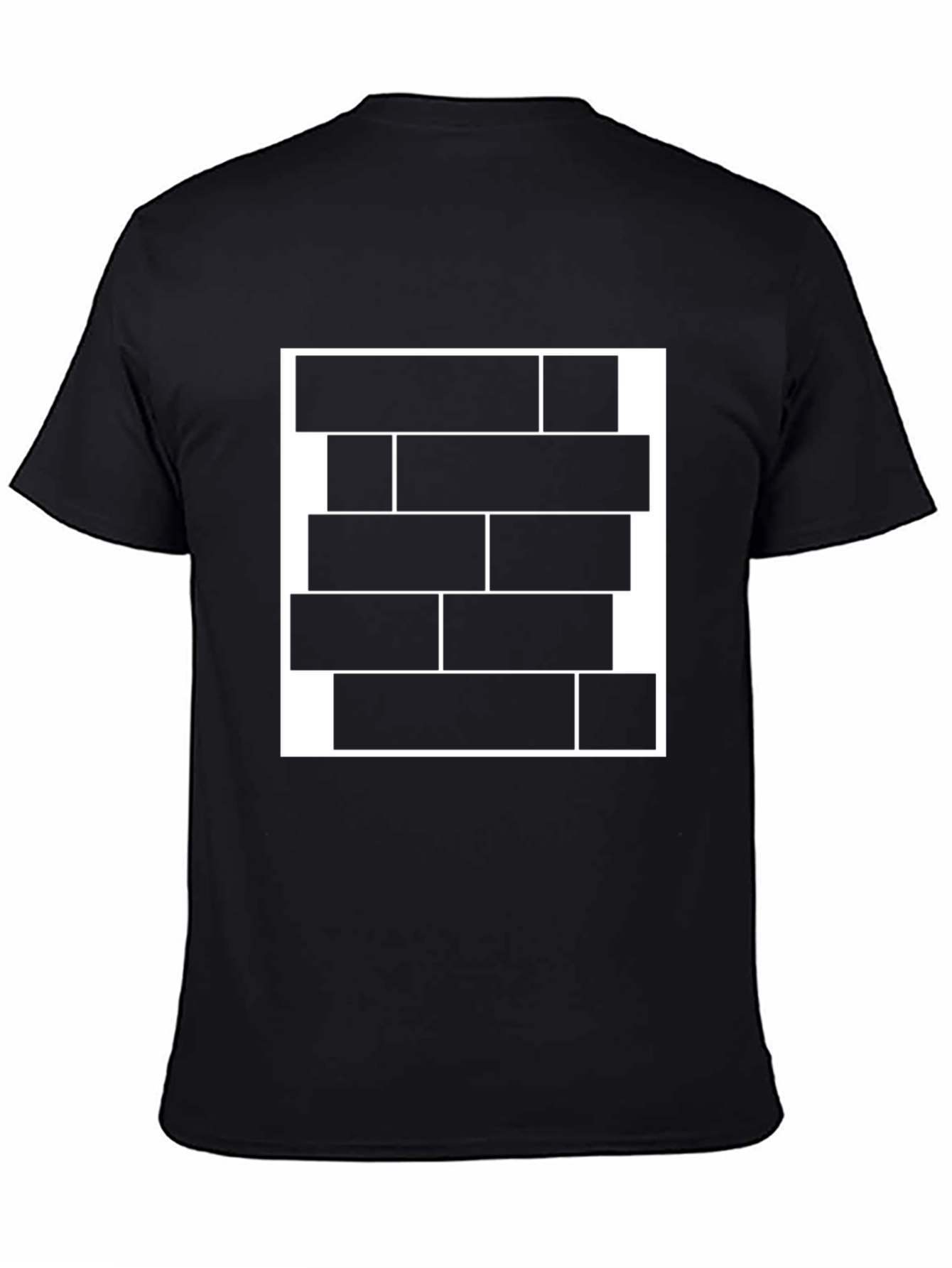 Modern Abstract Graphic Tee - Black