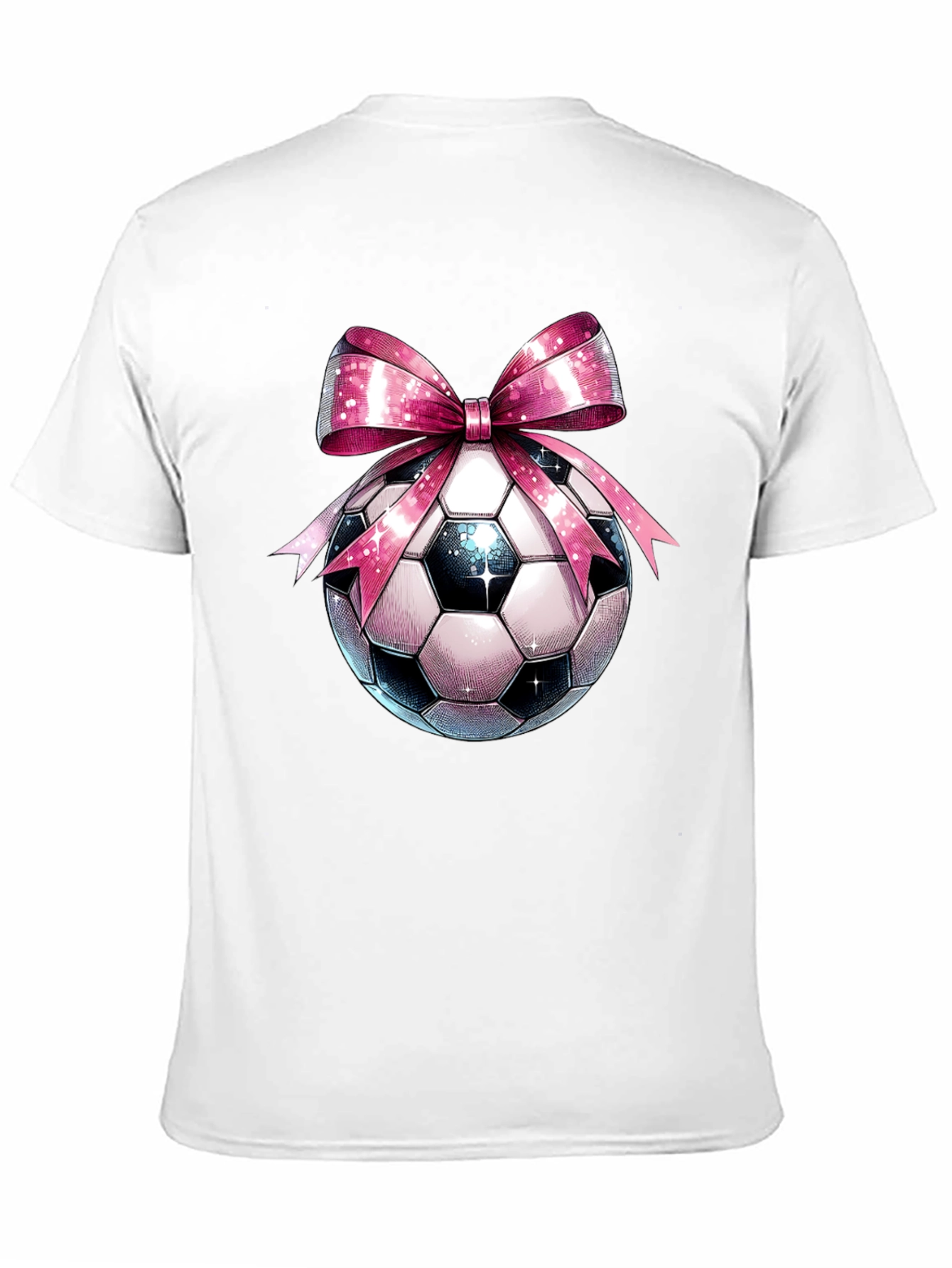 Soccer Ball Pink Bow T-Shirt