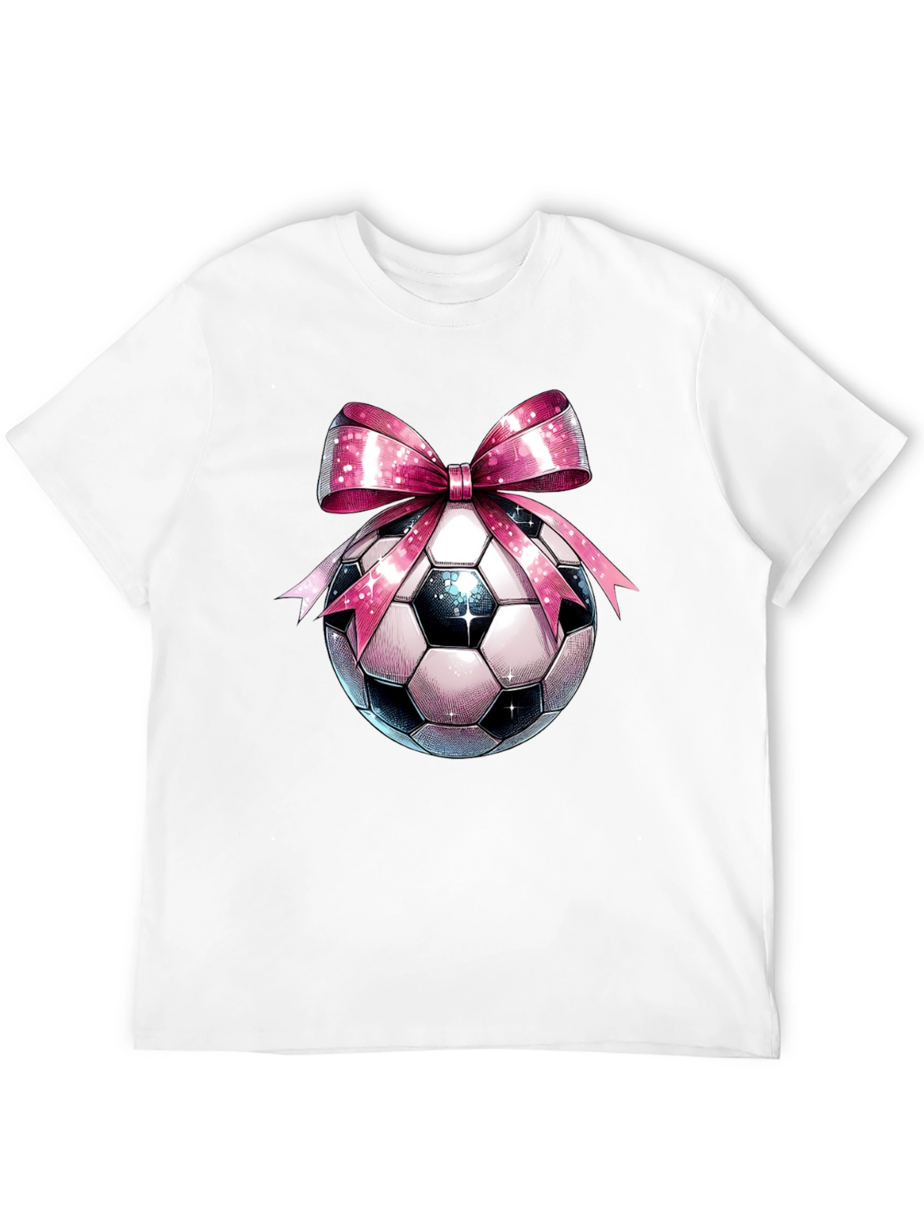 Soccer Ball Pink Bow T-Shirt