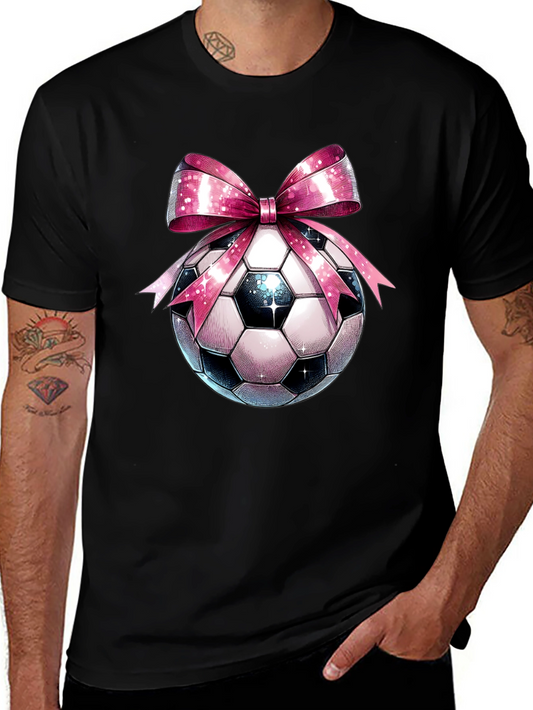 Soccer Ball Pink Bow T-Shirt