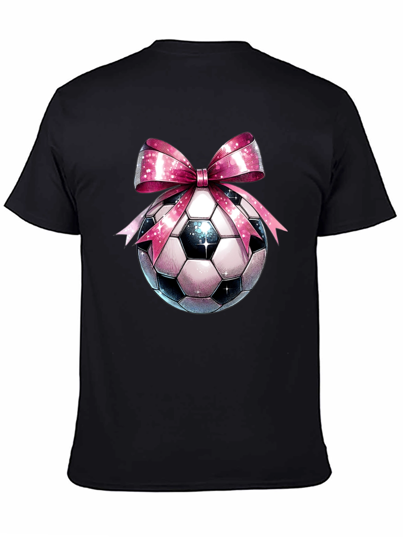 Soccer Ball Pink Bow T-Shirt