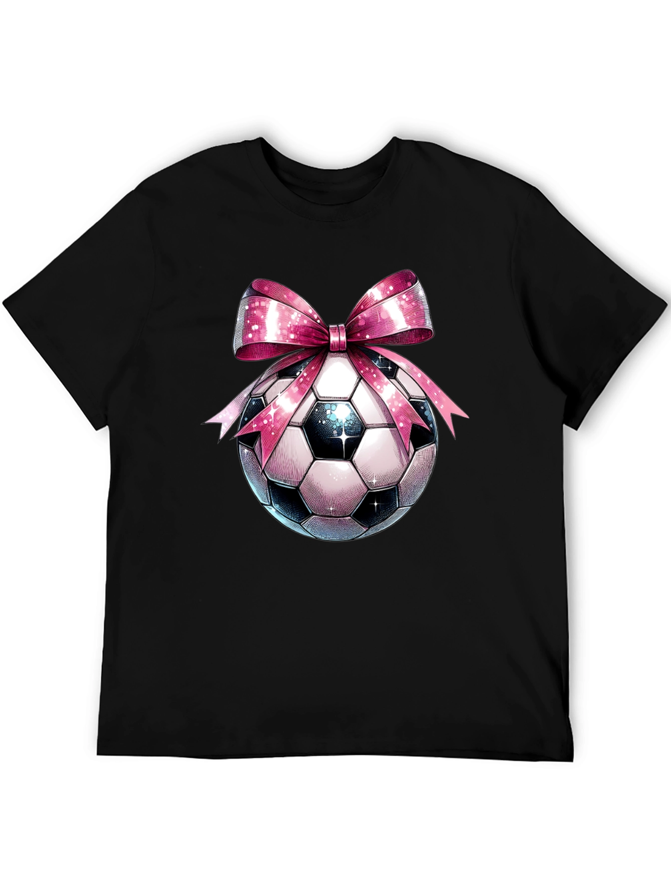 Soccer Ball Pink Bow T-Shirt