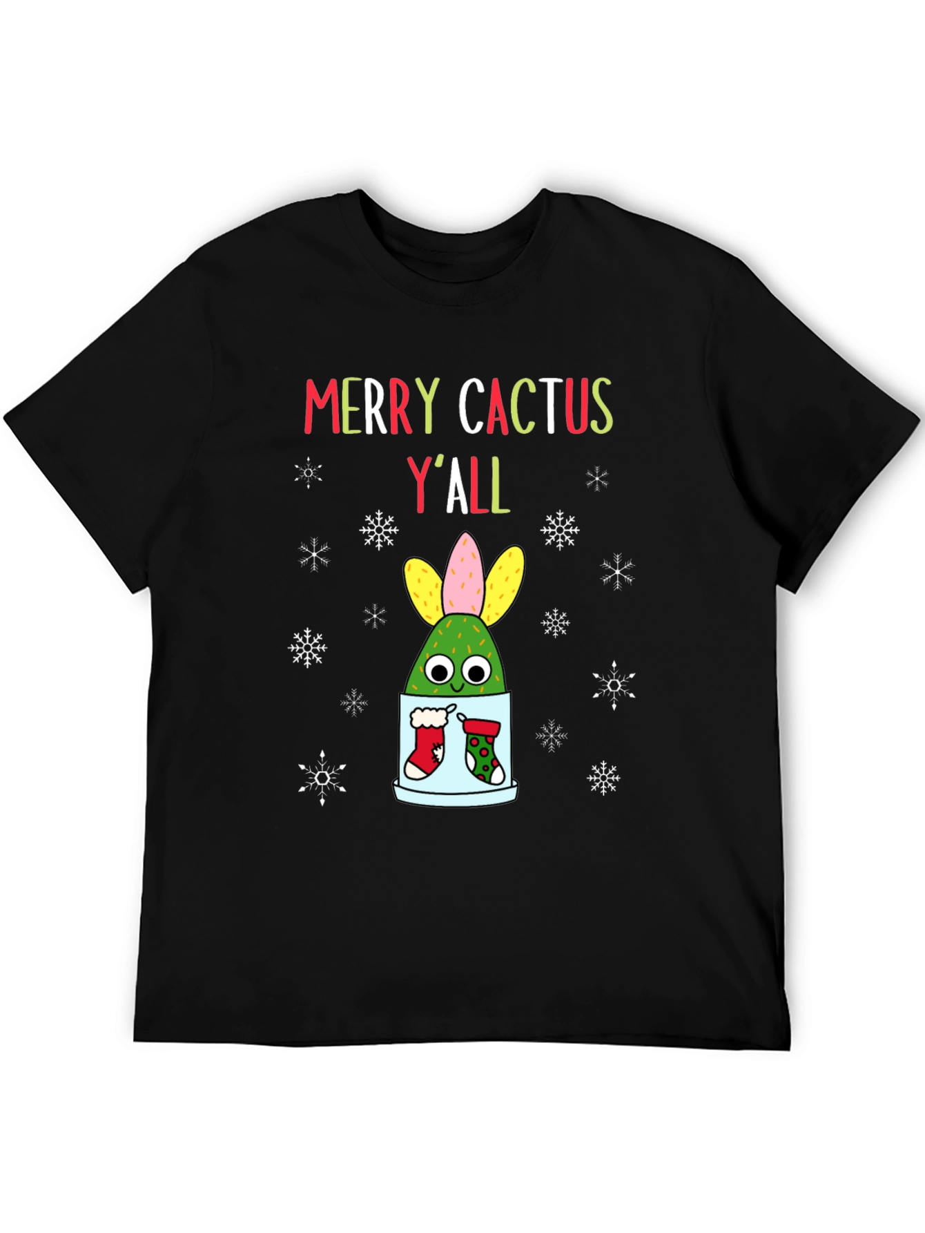 Merry Cactus Yall Christmas T-Shirt