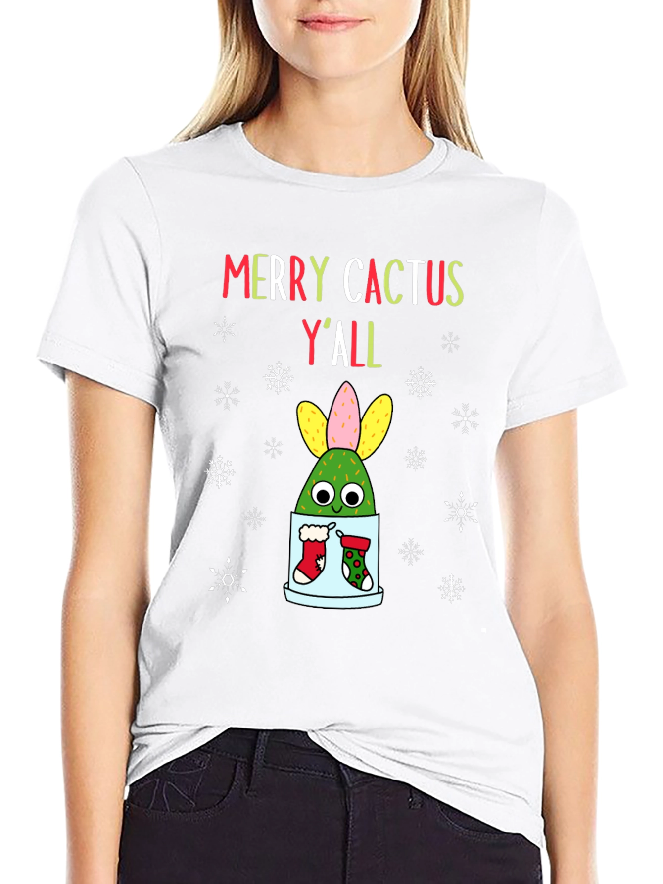 Merry Cactus Yall Christmas T-Shirt