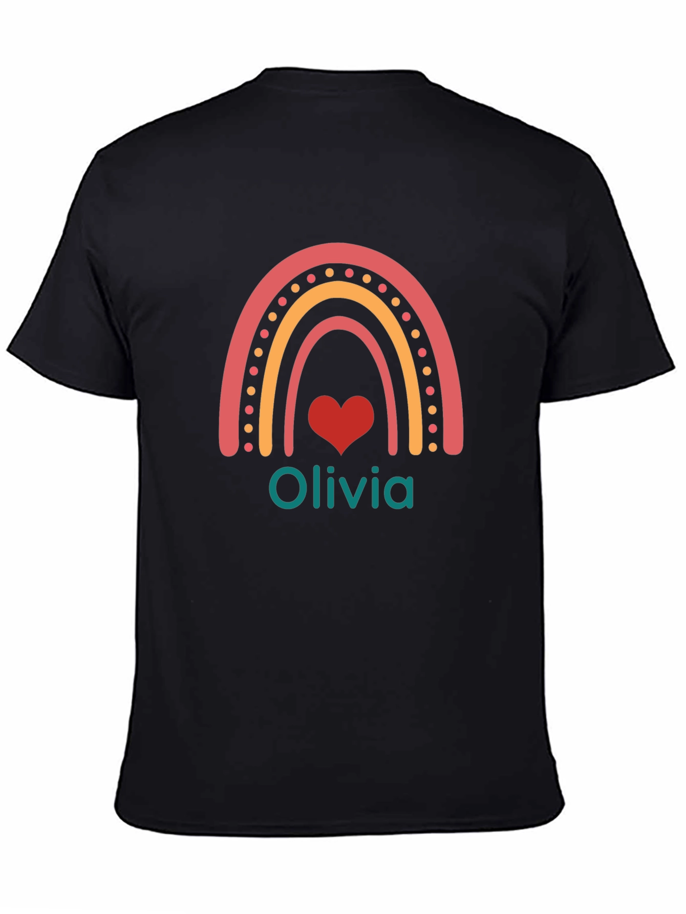 Olivia Rainbow Heart T-Shirt