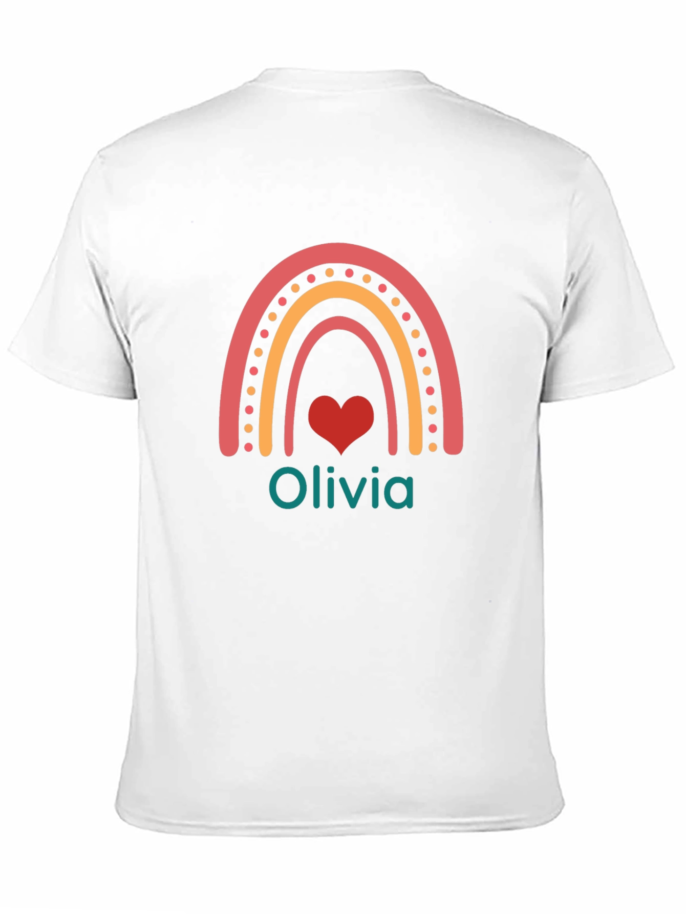 Olivia Rainbow Heart T-Shirt