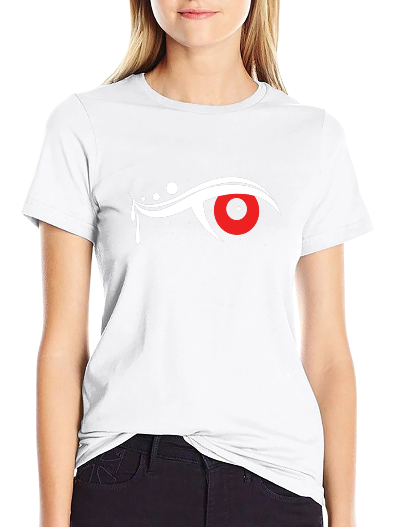Mens Black T-Shirt with Eye Graphic