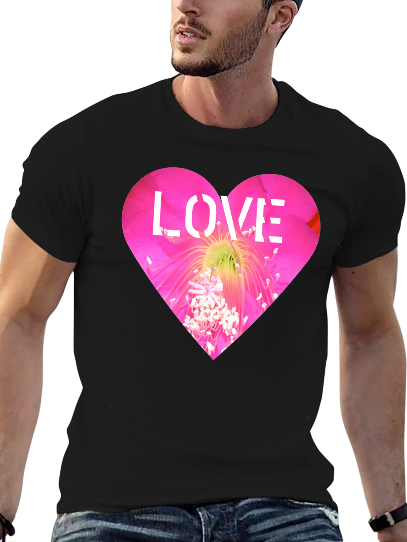 Floral Heart Love T-Shirt - Bold Graphic Tee