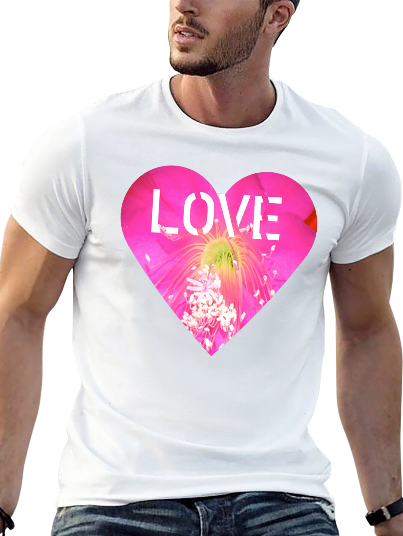 Floral Heart Love T-Shirt - Bold Graphic Tee
