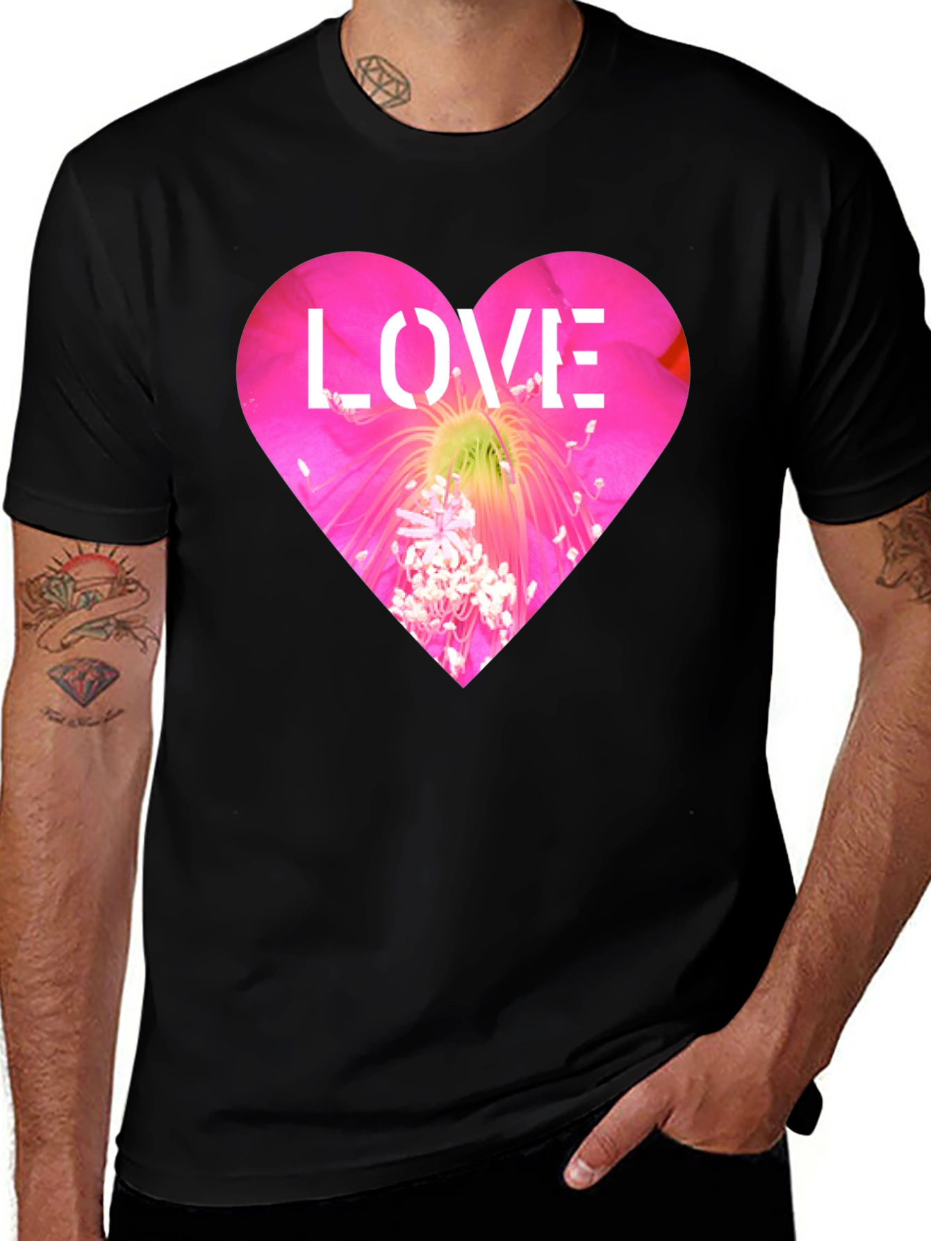 Floral Heart Love T-Shirt - Bold Graphic Tee